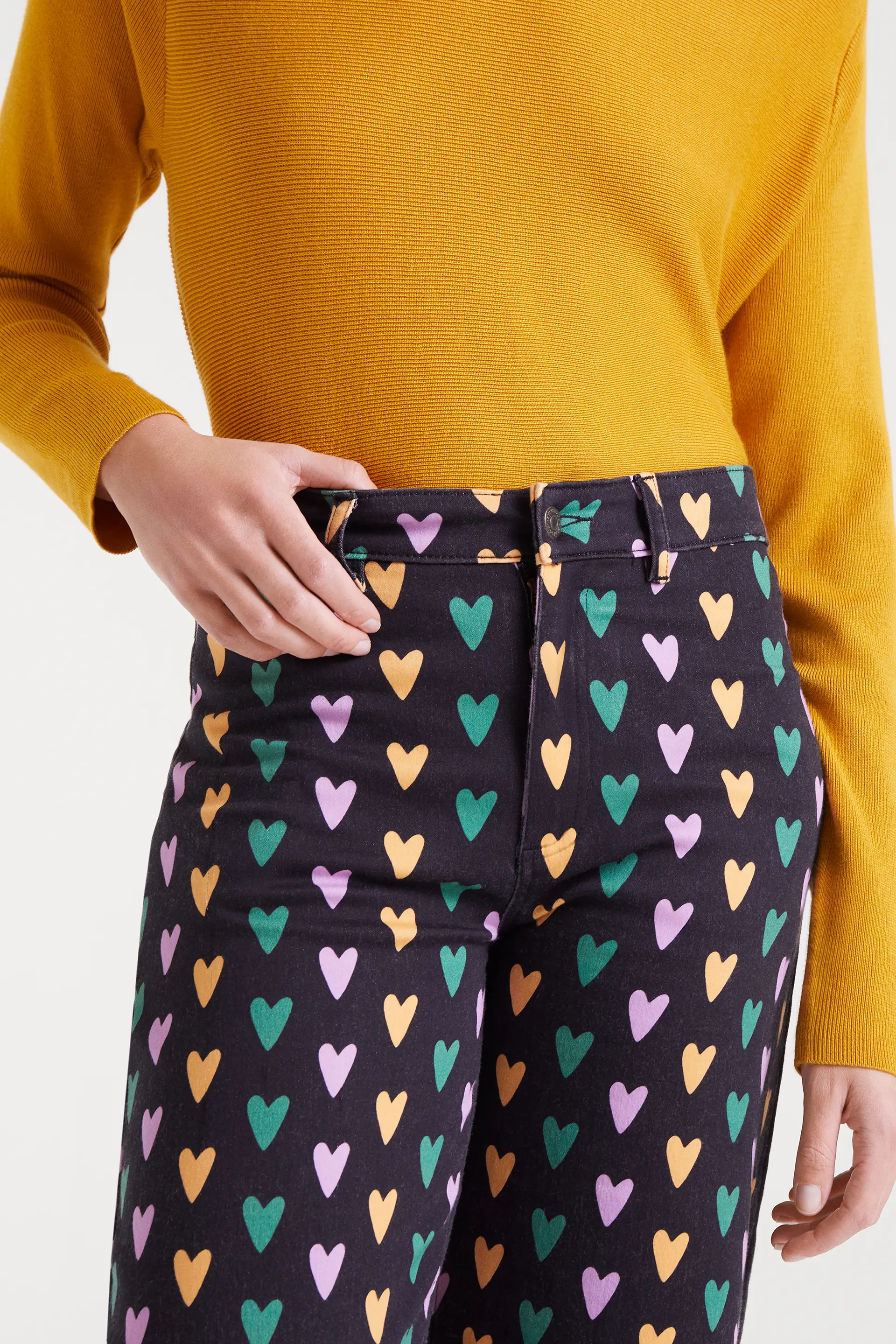 Pantalón vaquero con estampado Cupido Lines - Image 4
