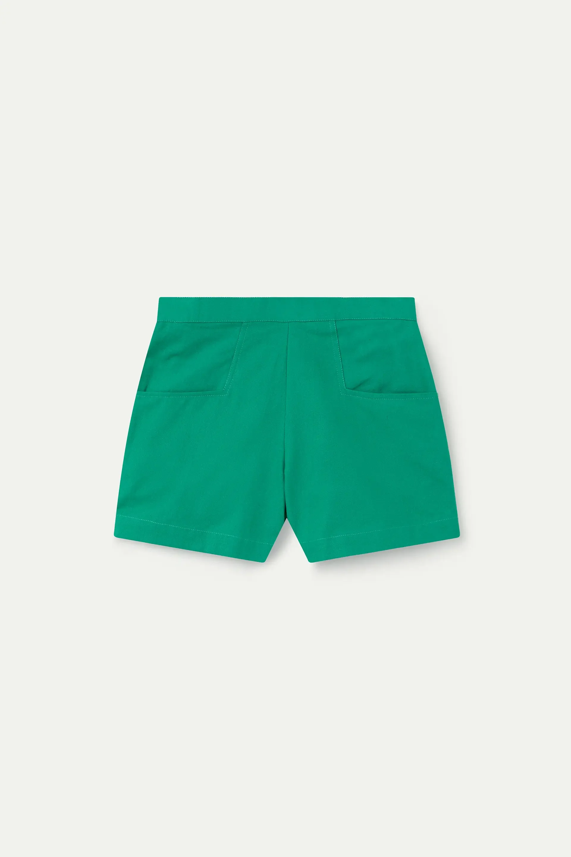 Shorts de niña 100% algodón verde - Image 2