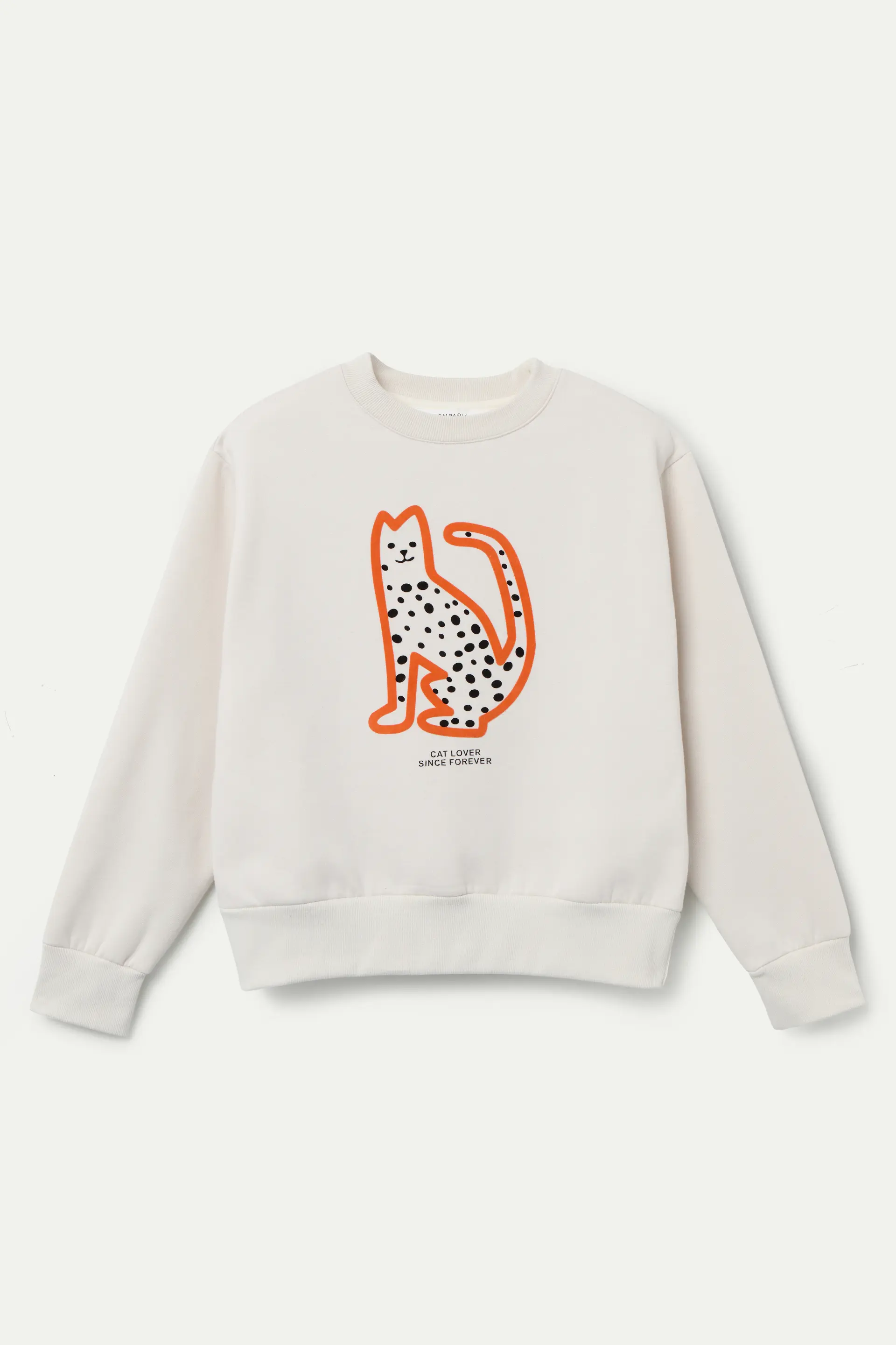 Sudadera blanca con estampado Cat Lover Since Forever - Image 2