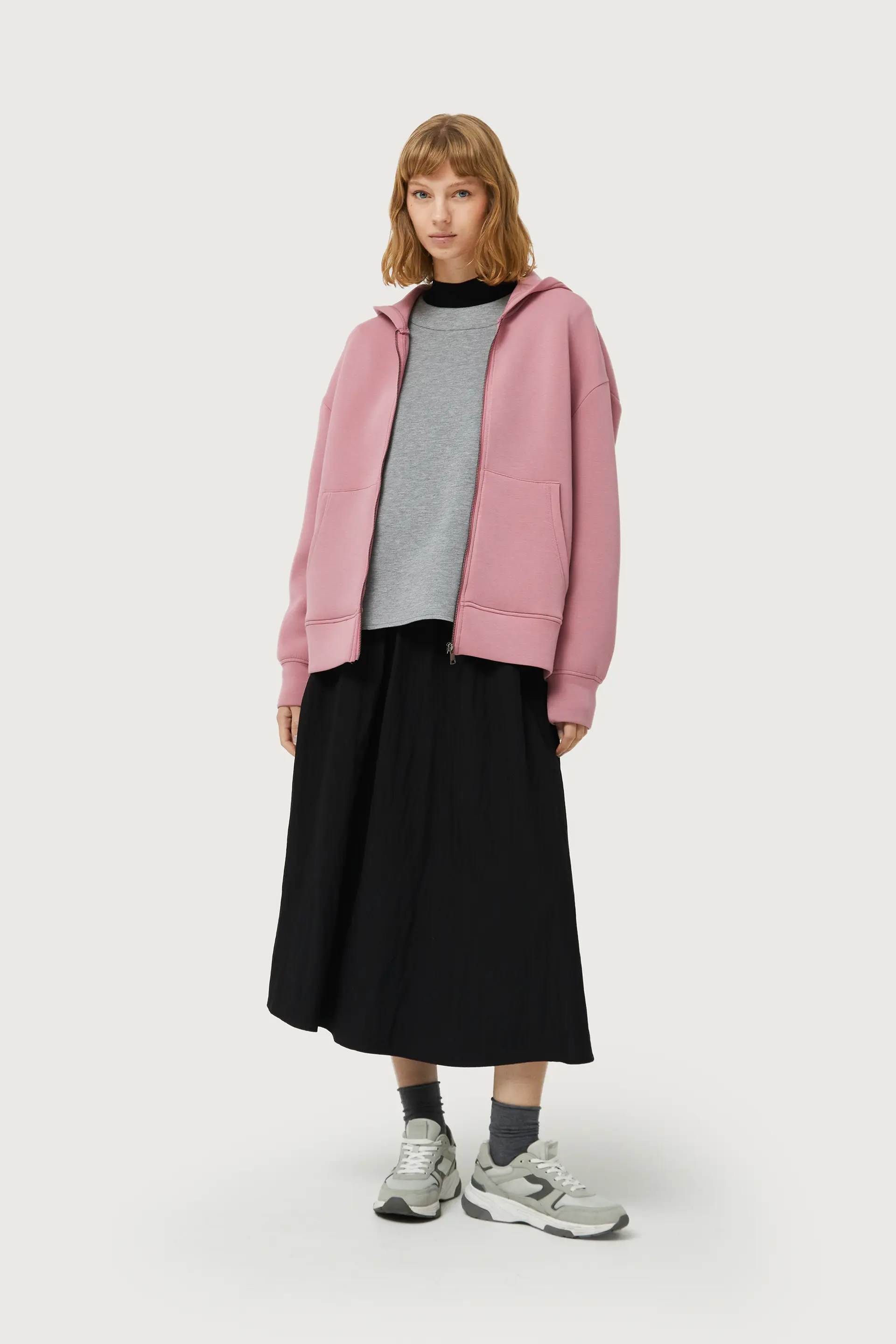 Sudadera con capucha rosa