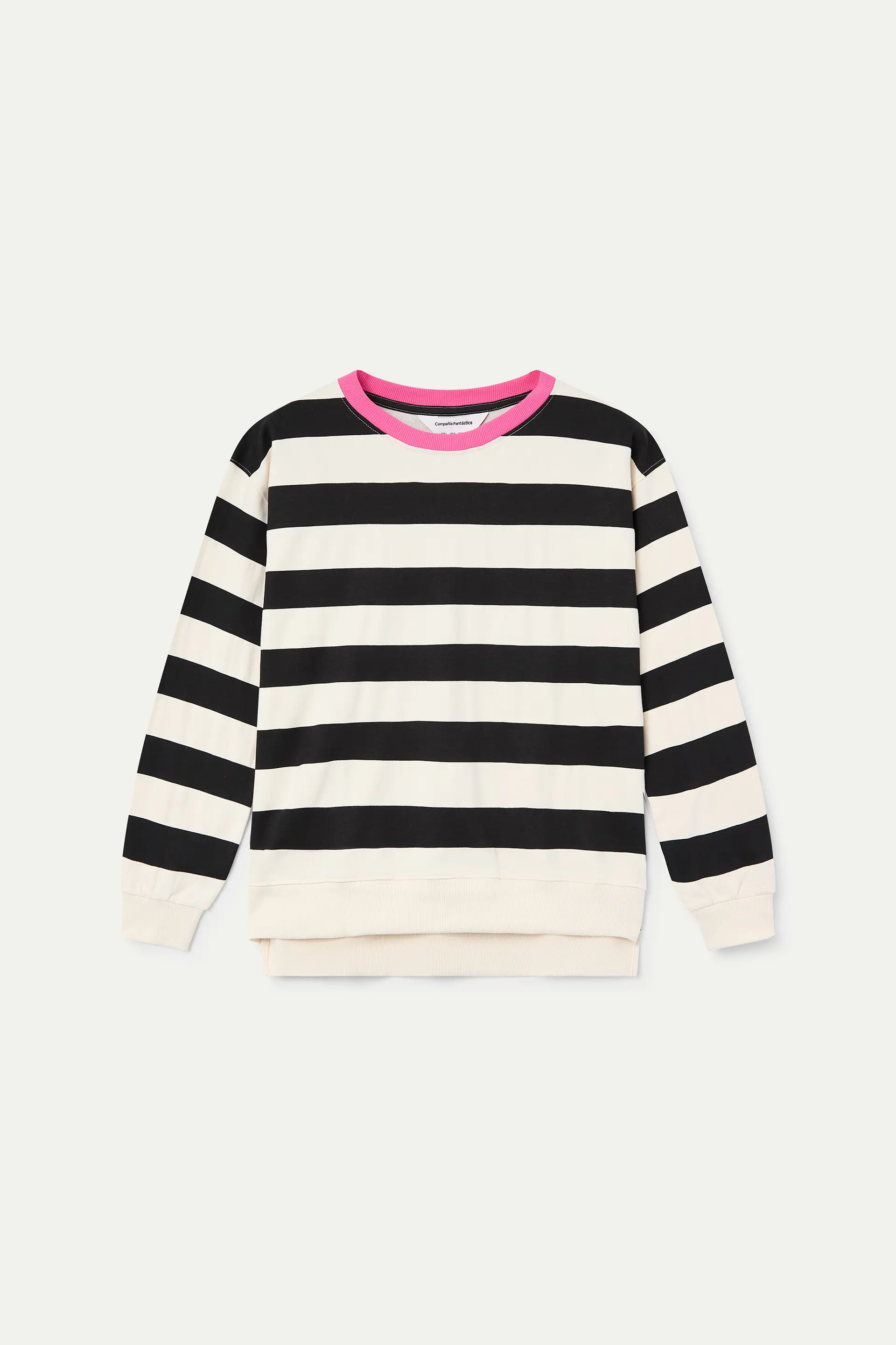 Sudadera con estampado de rayas blanco y negro - Image 2