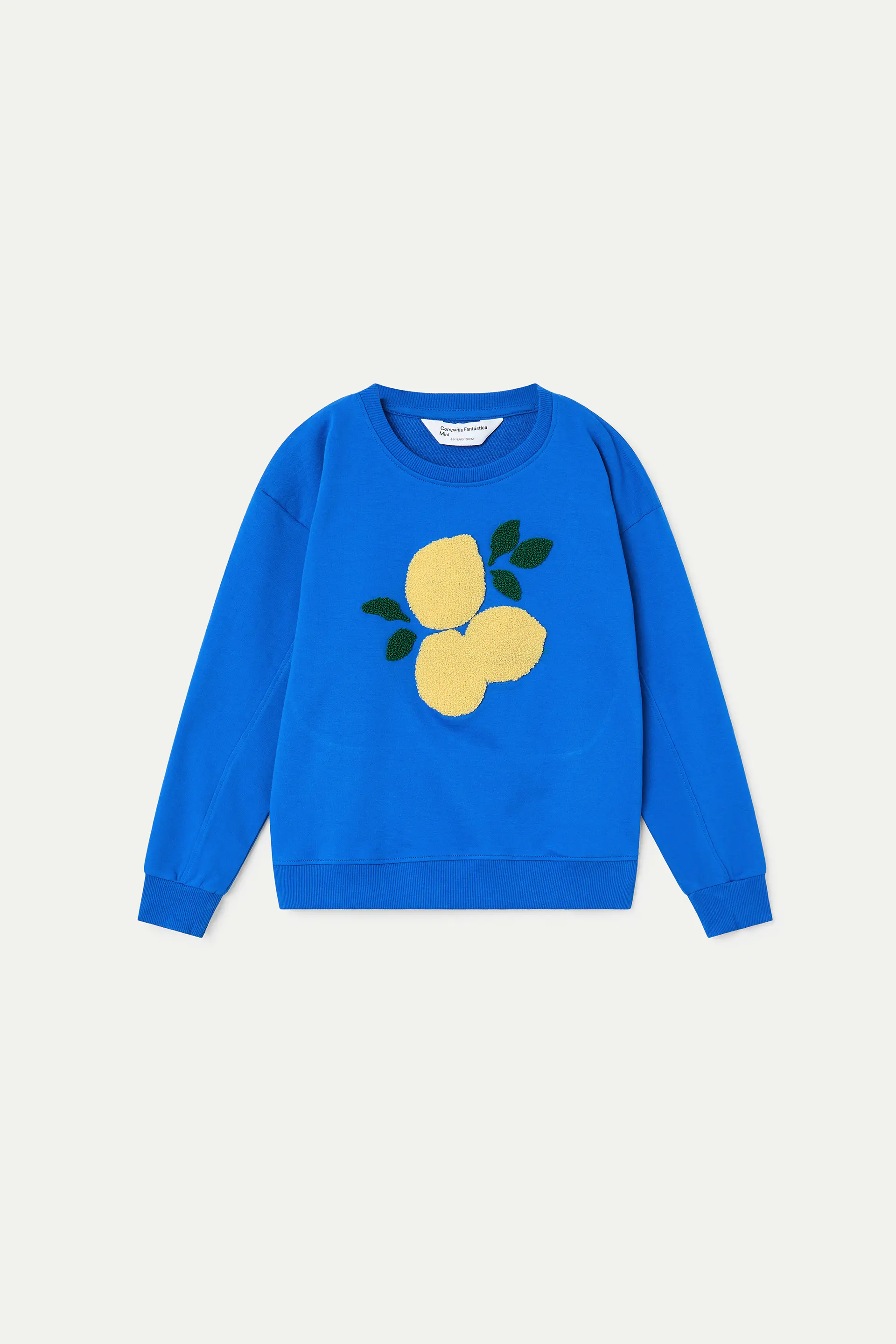 Sudadera de niña azul con parche de limones - Image 2