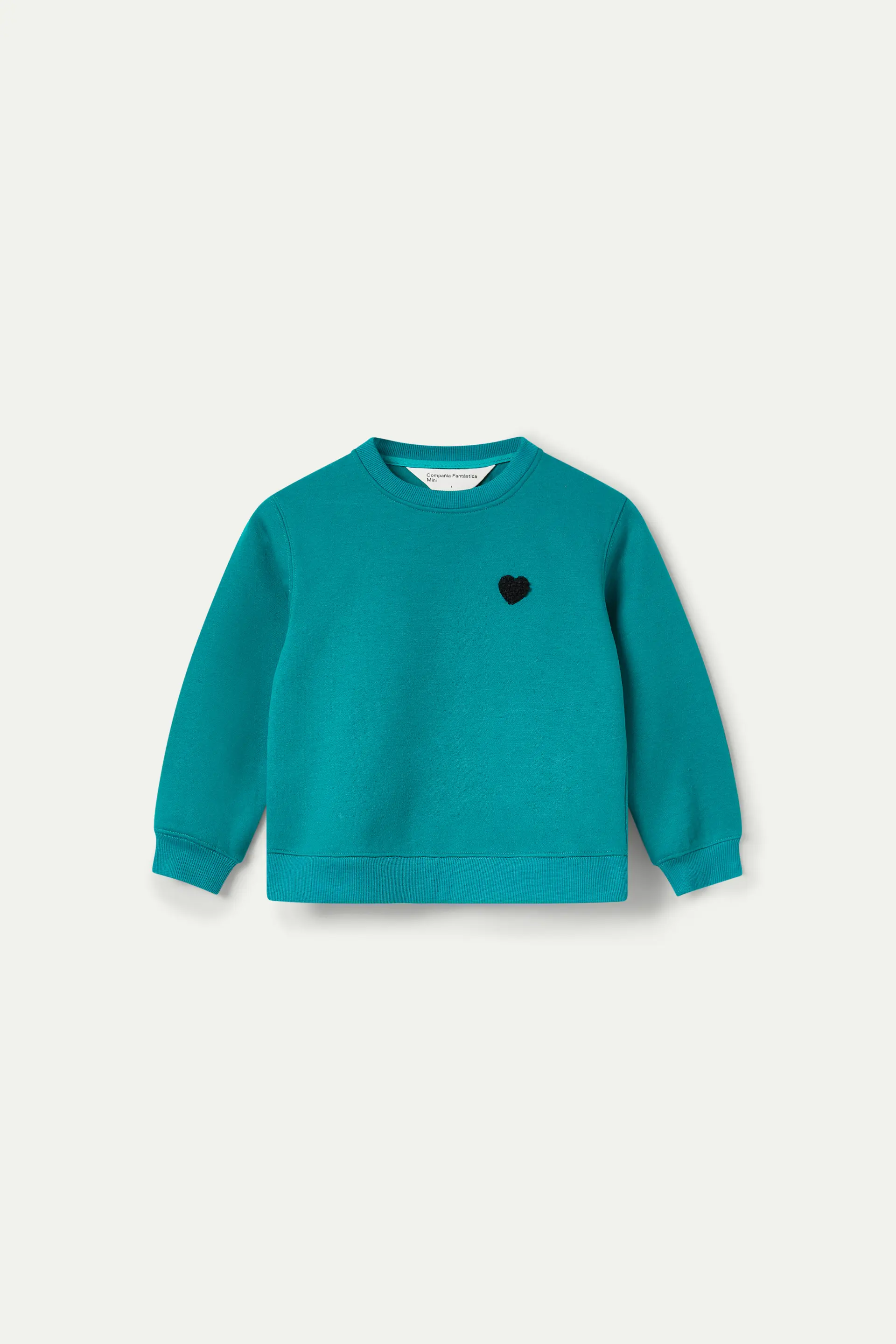 Sudadera de niña con parche de corazón azul - Image 2