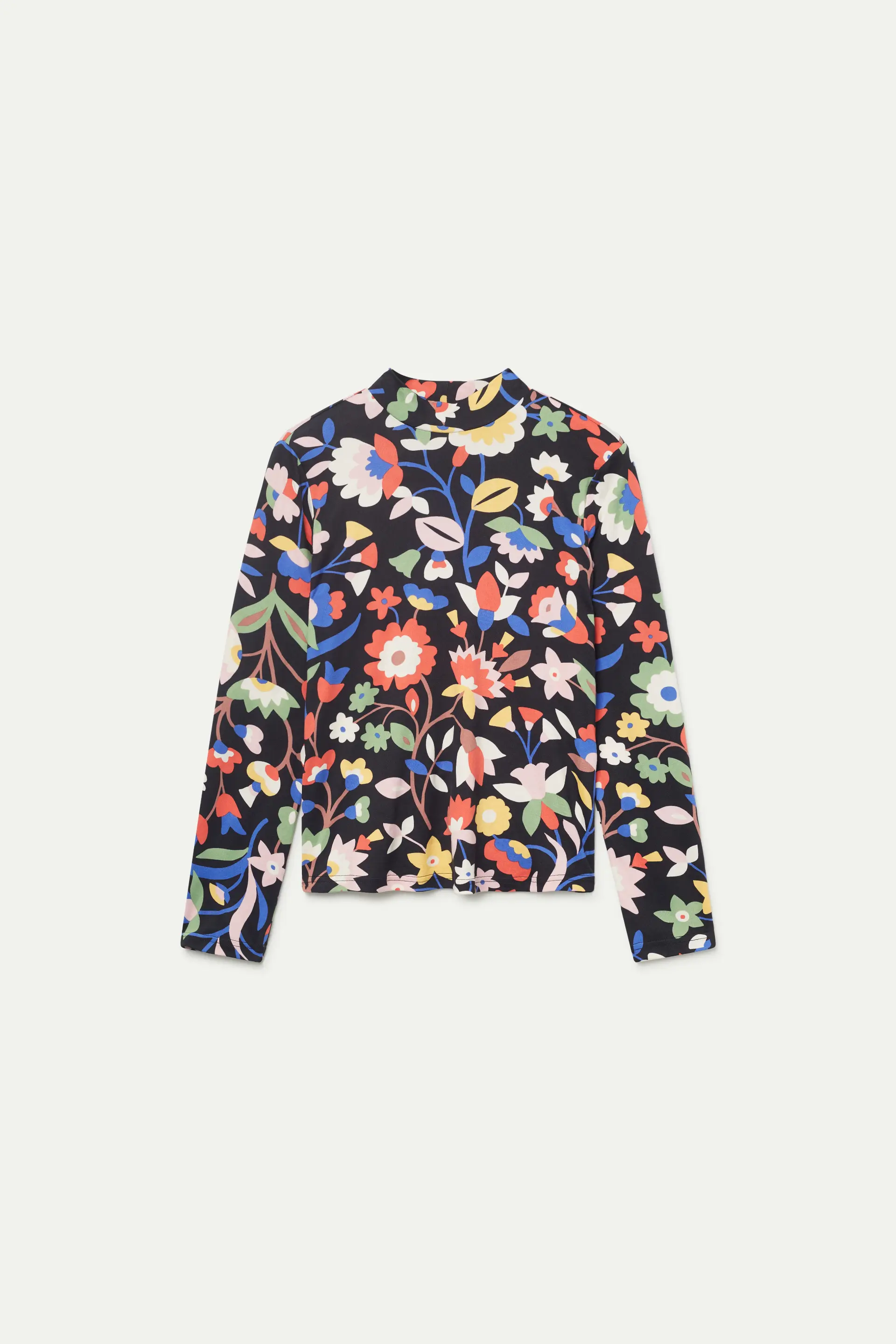 Top ajustado estampado floral grande - Image 2