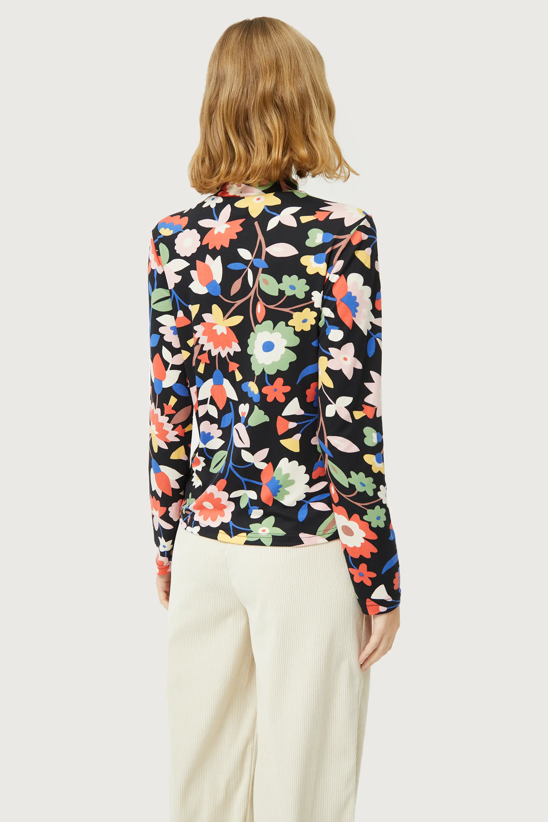 Top ajustado estampado floral grande - Image 5