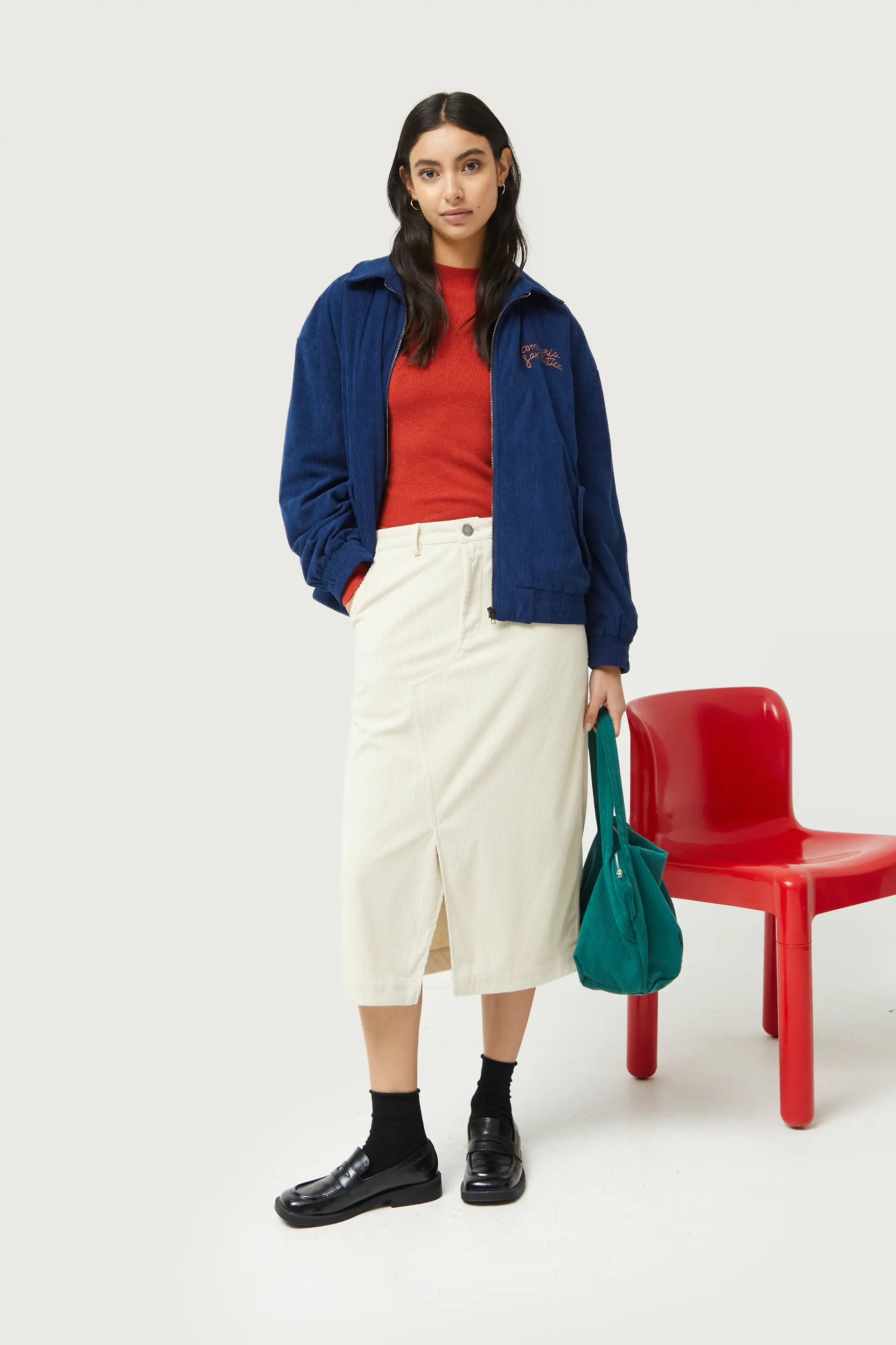 Top con cuello perkins rojo - Image 6