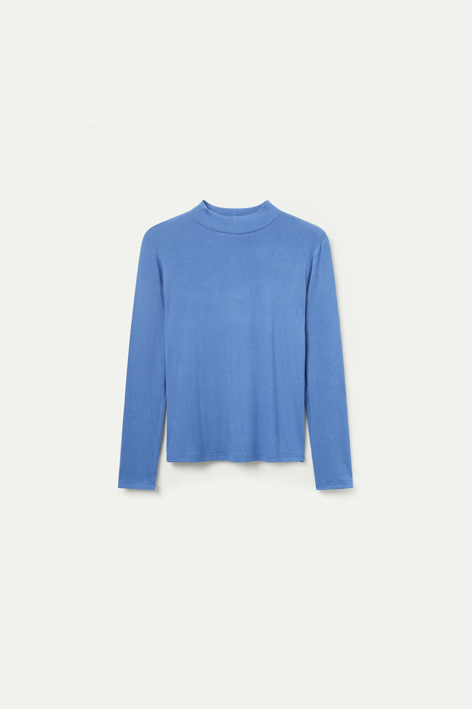 Top cuello mock azul - Image 2