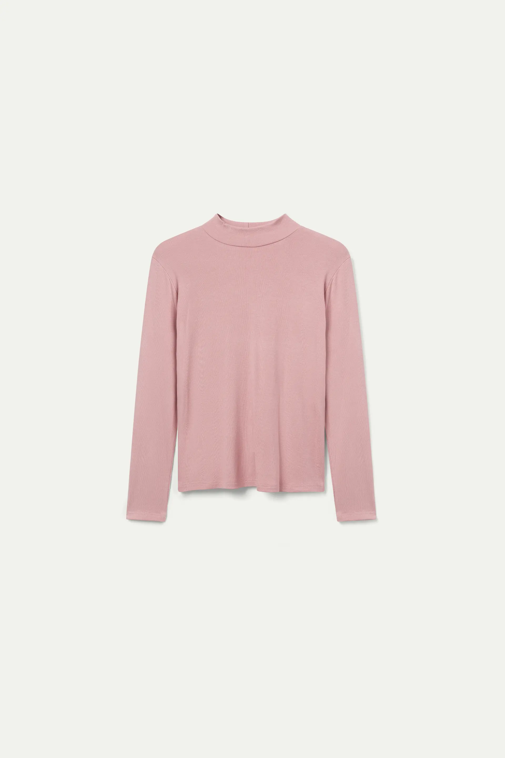 Top cuello mock rosa - Image 2