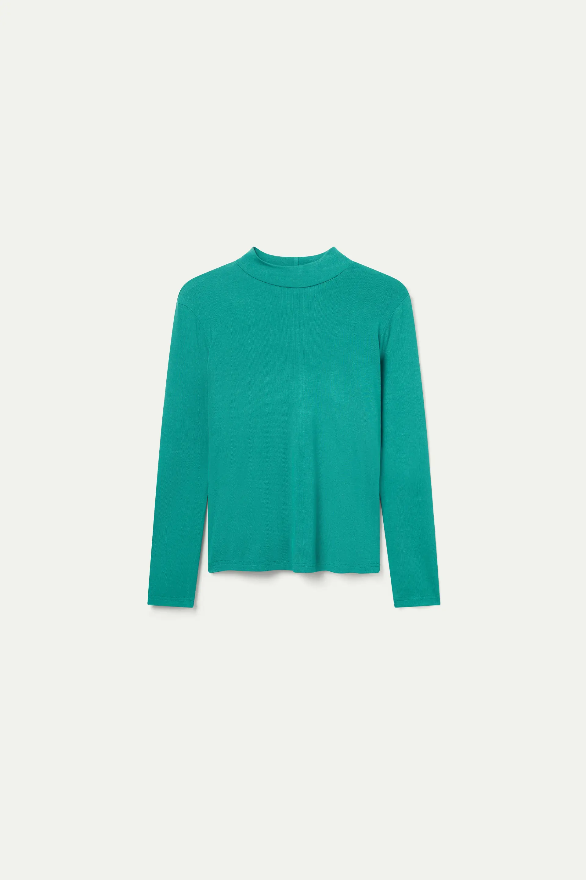Top cuello mock verde - Image 2
