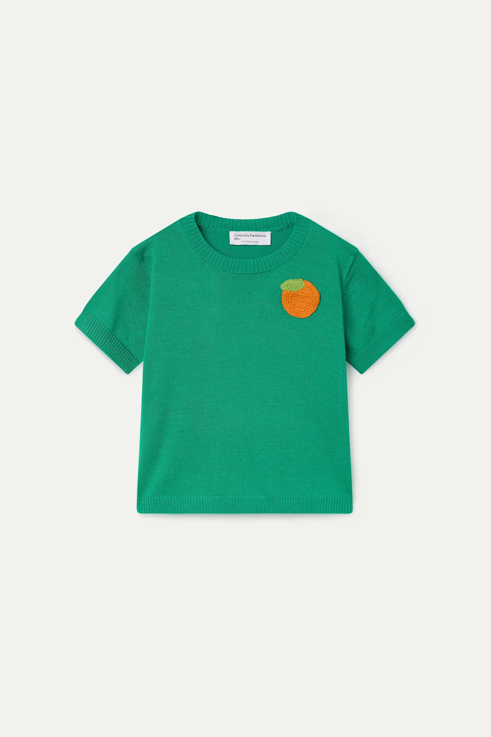 Top de niña  con bordado de naranja - Image 2