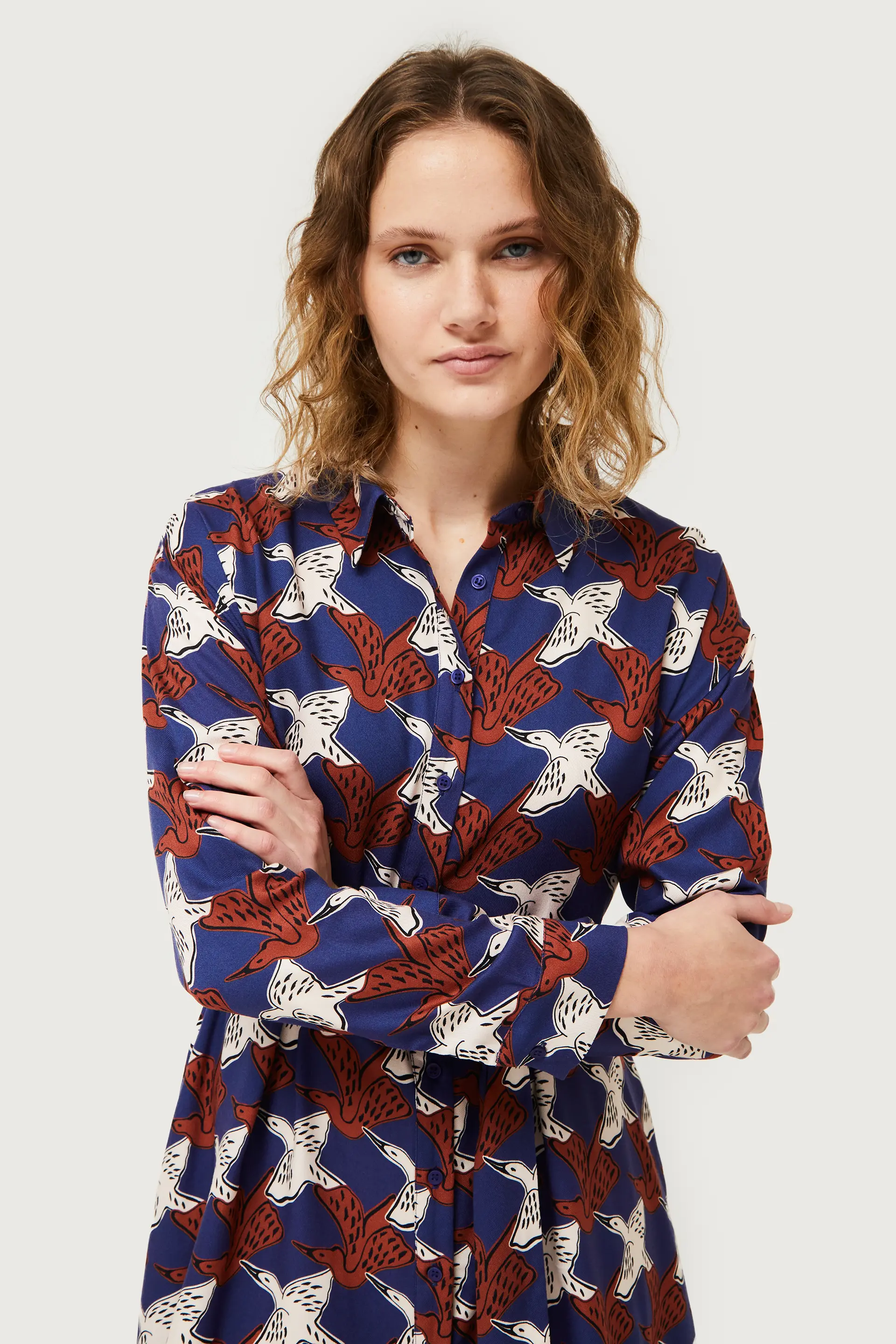 Vestido corto camisero estampado de animales Garza - Image 5