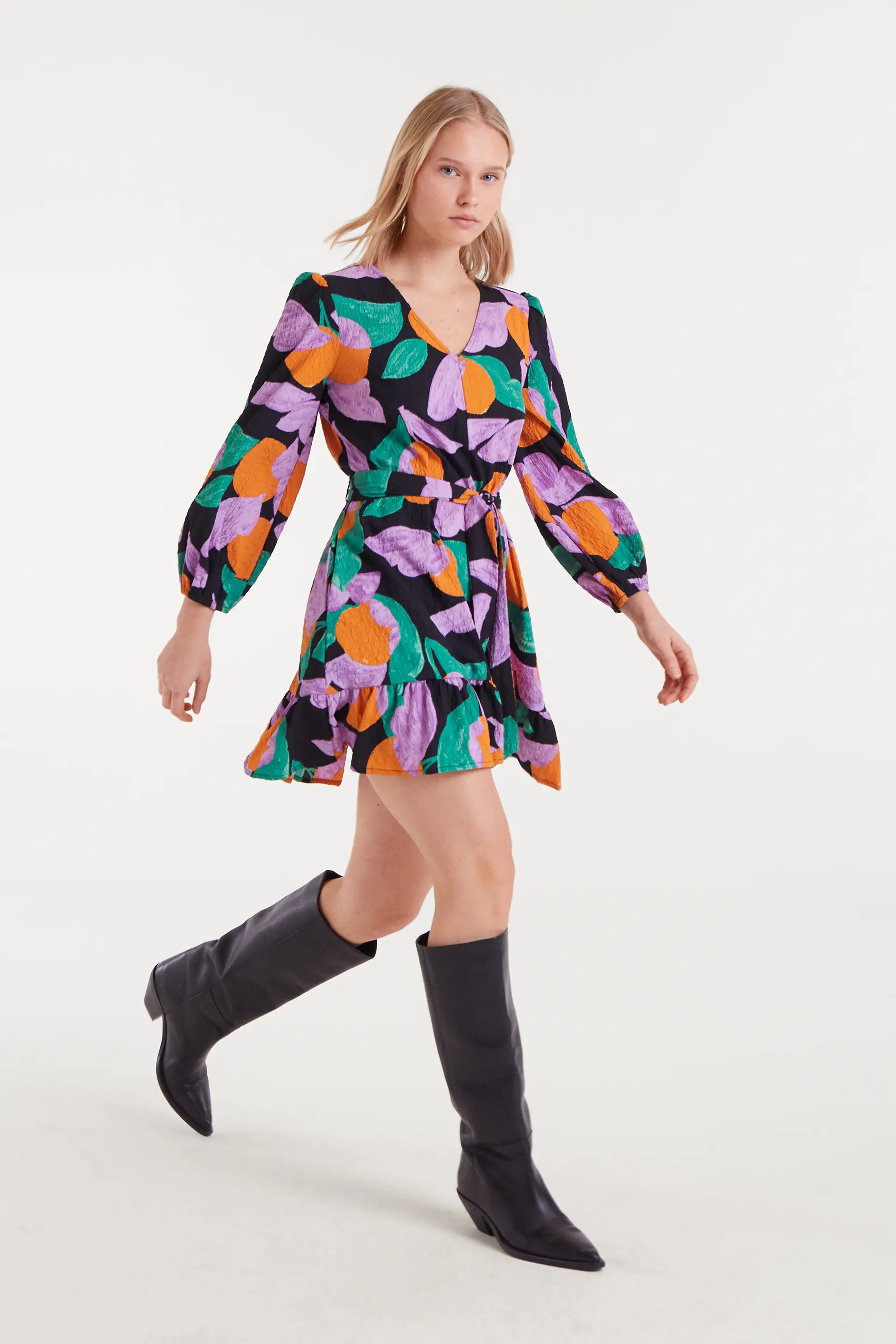 Vestido corto con estampado Apricot - Image 5