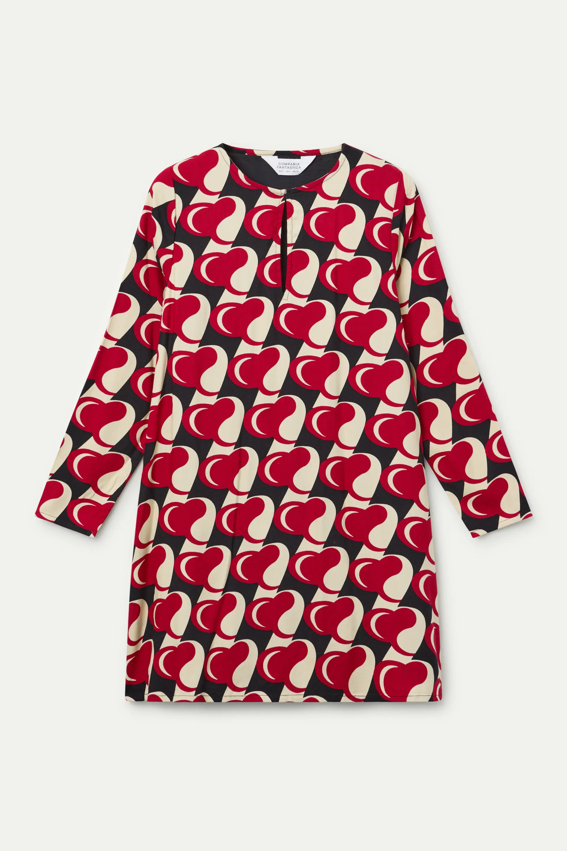 Vestido corto con estampado Heart Attack - Image 2
