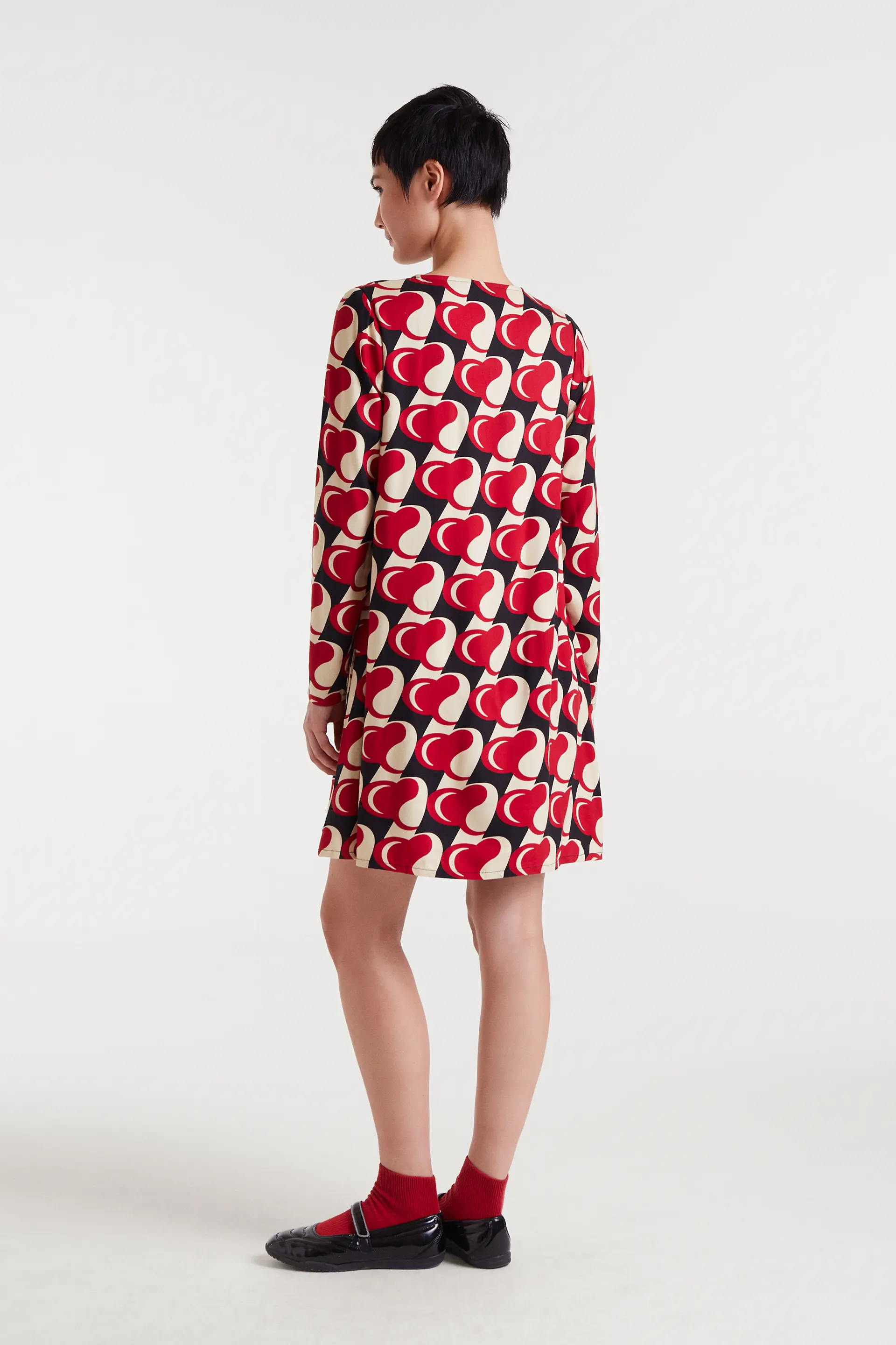 Vestido corto con estampado Heart Attack - Image 3