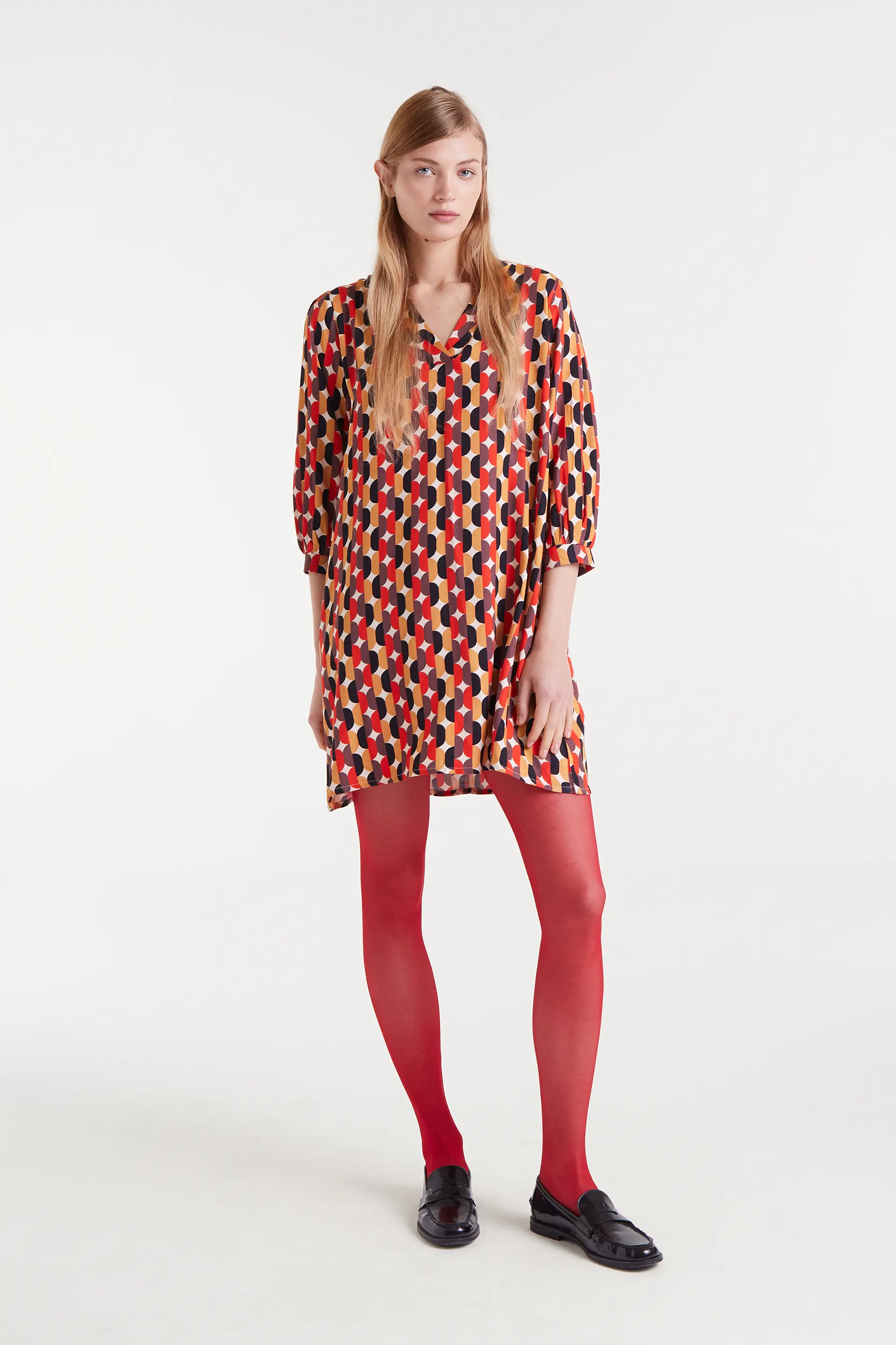 Vestido corto con estampado Link