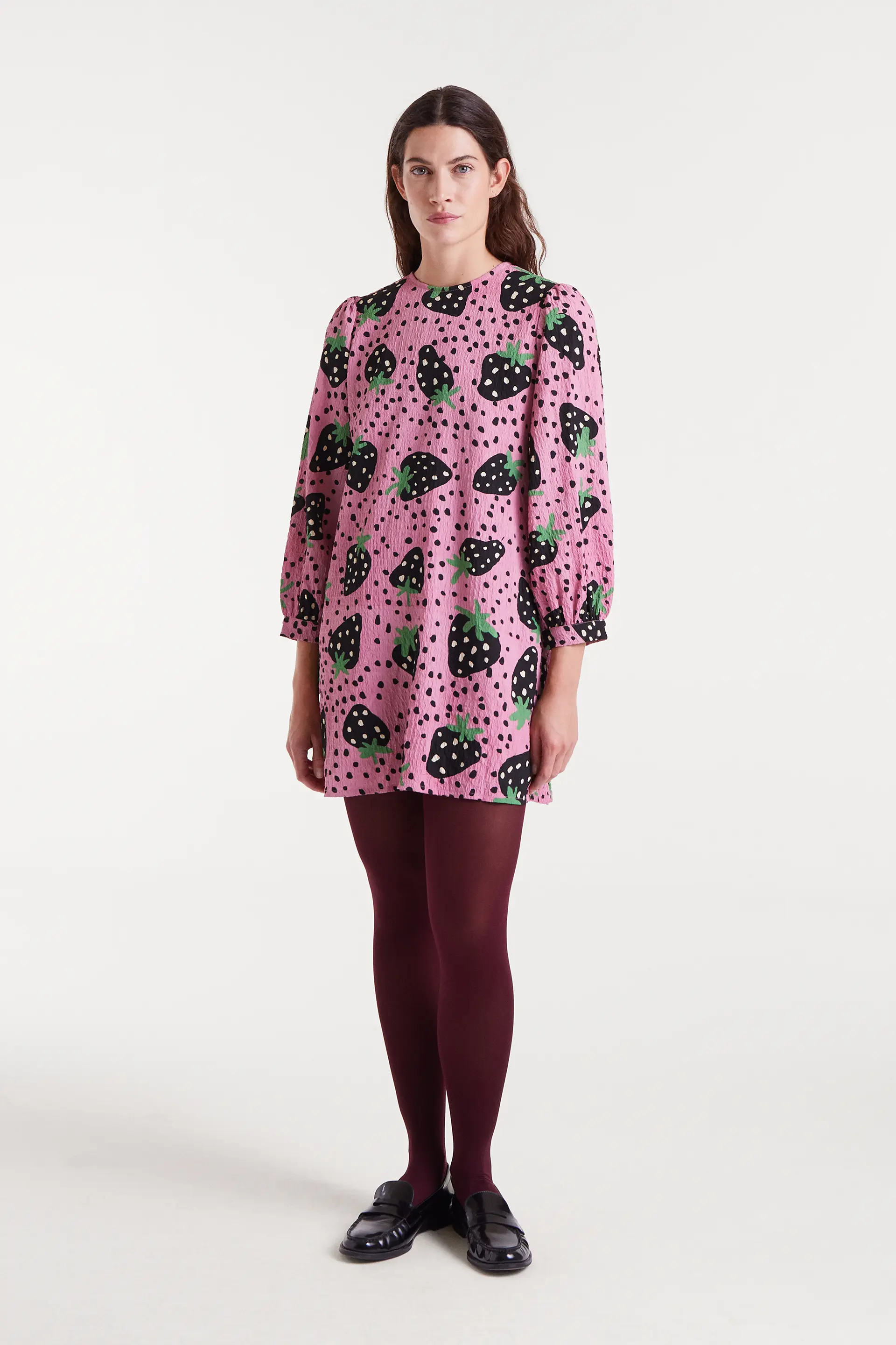 Vestido corto con estampado Morango Big