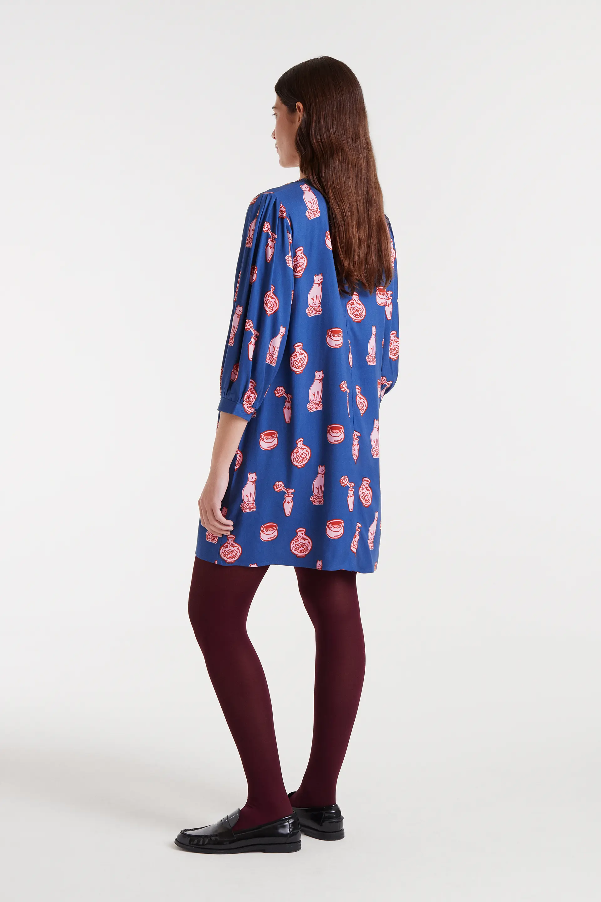 Vestido corto con estampado Porcelain - Image 3