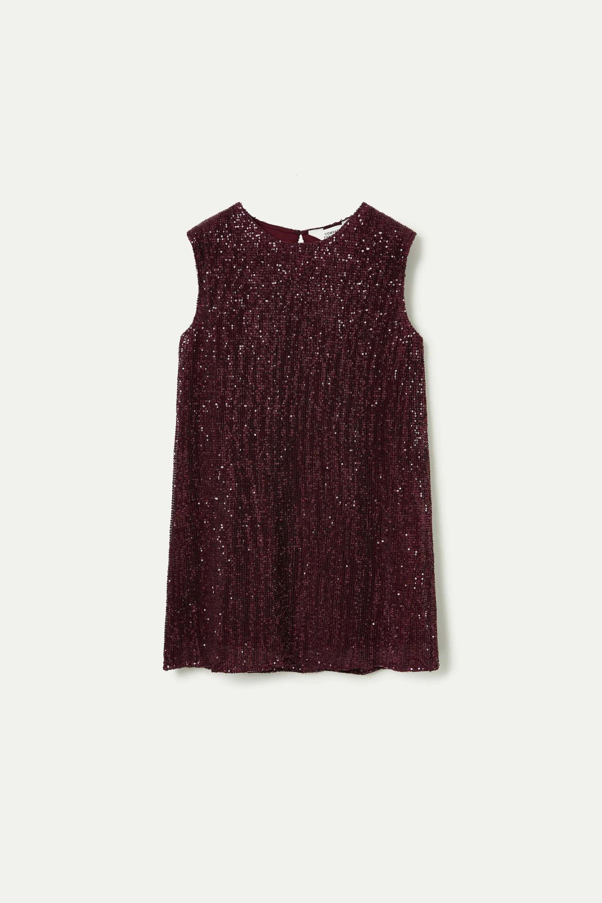 Vestido corto de lentejuelas burdeos - Image 5