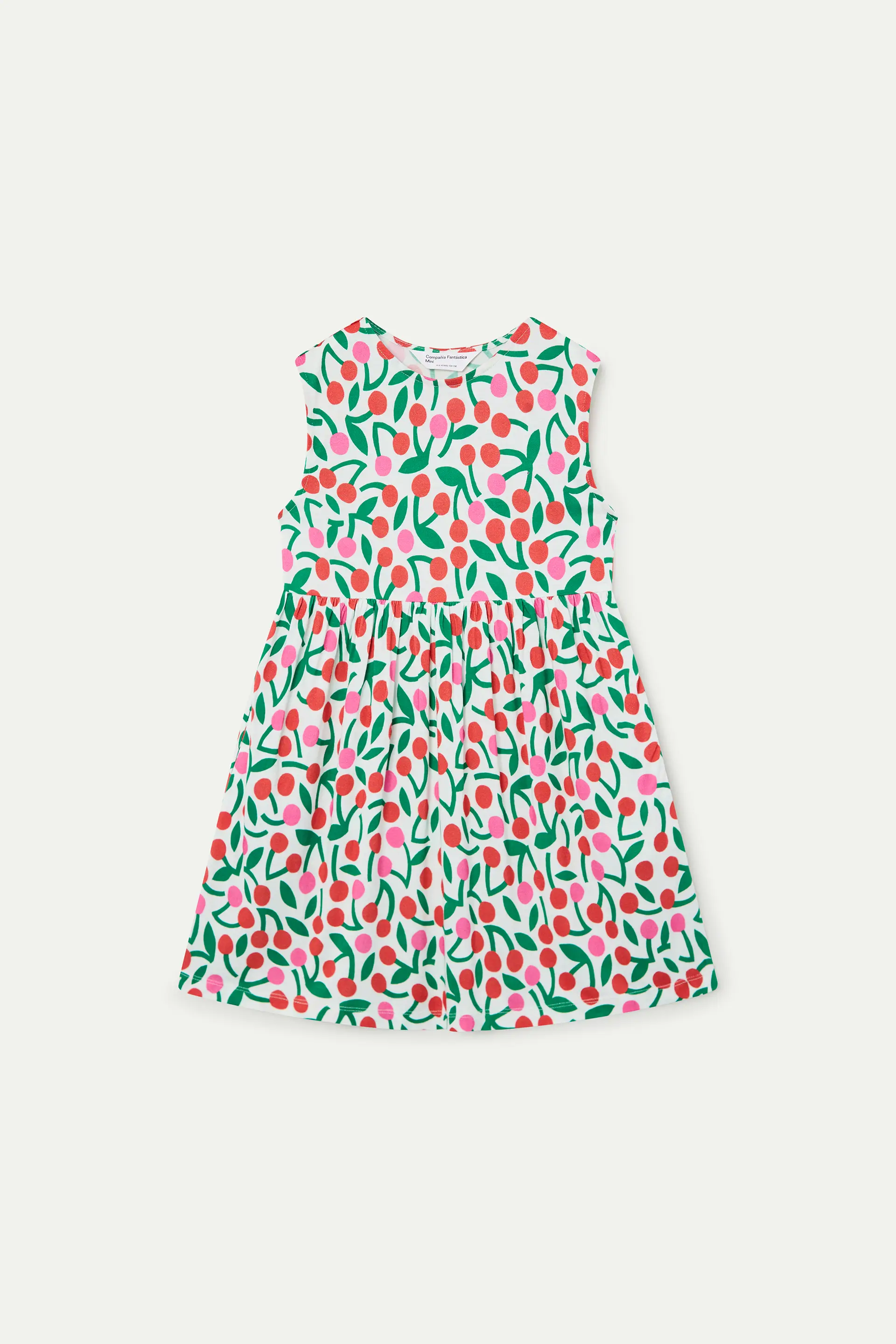 Vestido corto de niña con estampado Guinda - Image 2