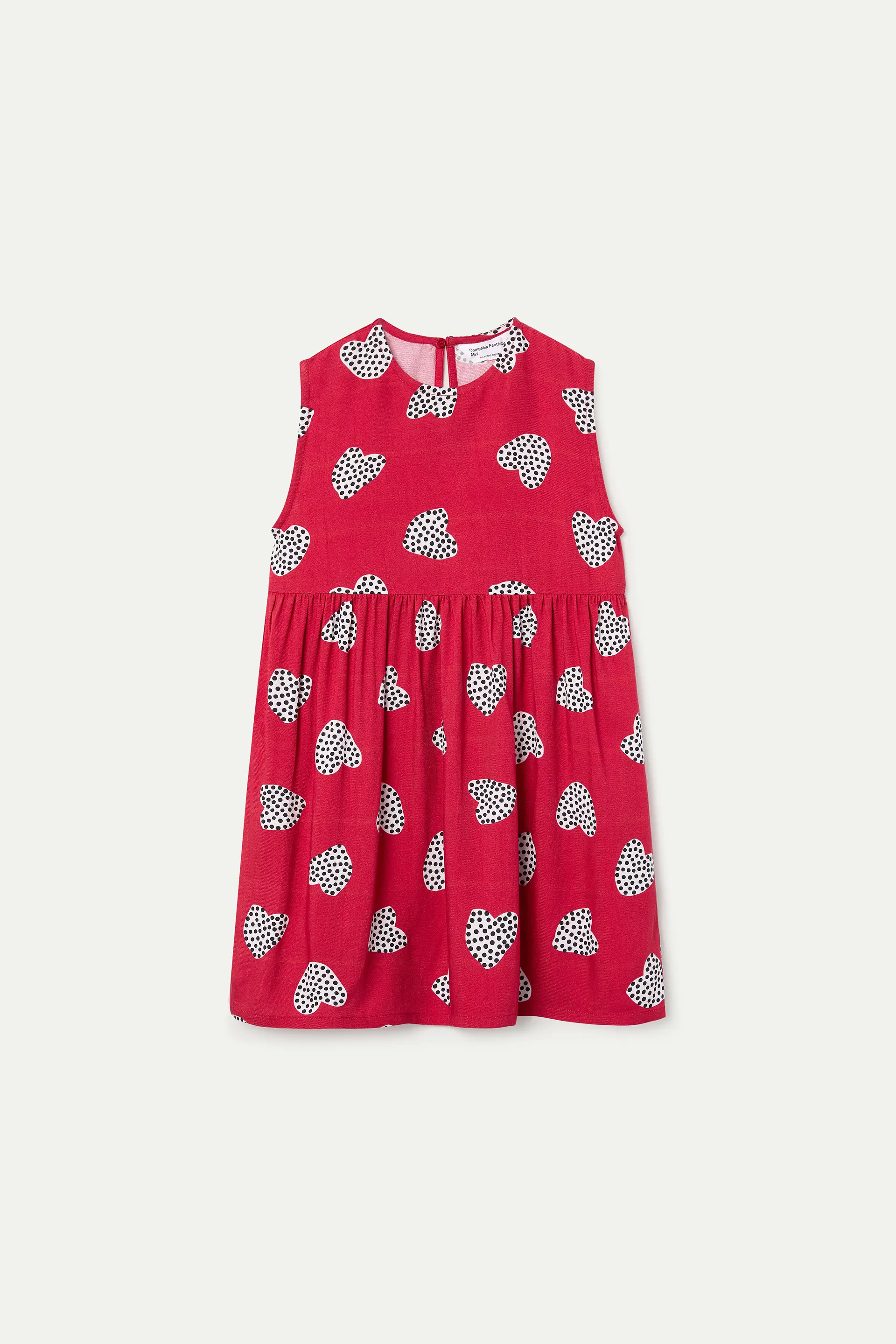 Vestido corto de niña con estampado Harmony Red - Image 2