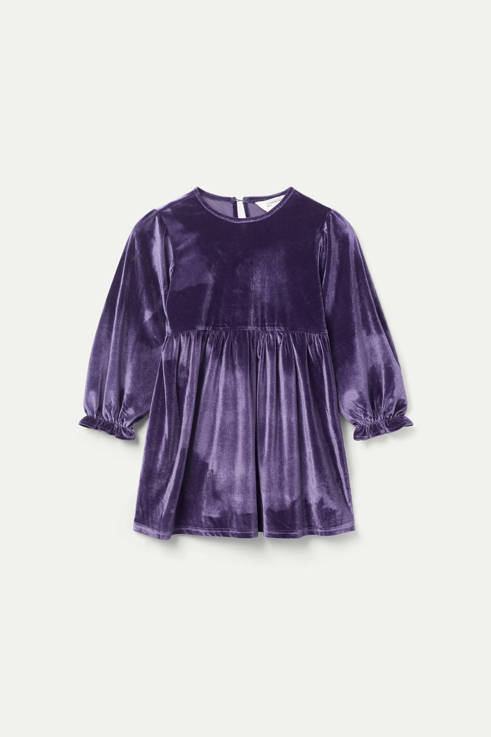Vestido corto de niña de terciopelo morado - Image 2