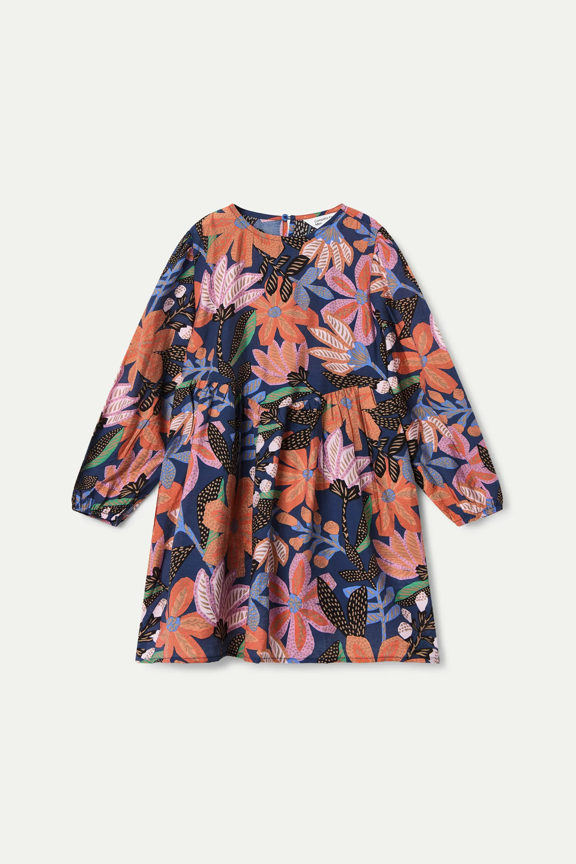 Vestido corto de niña estampado floral Tigerlilly de manga larga - Image 2