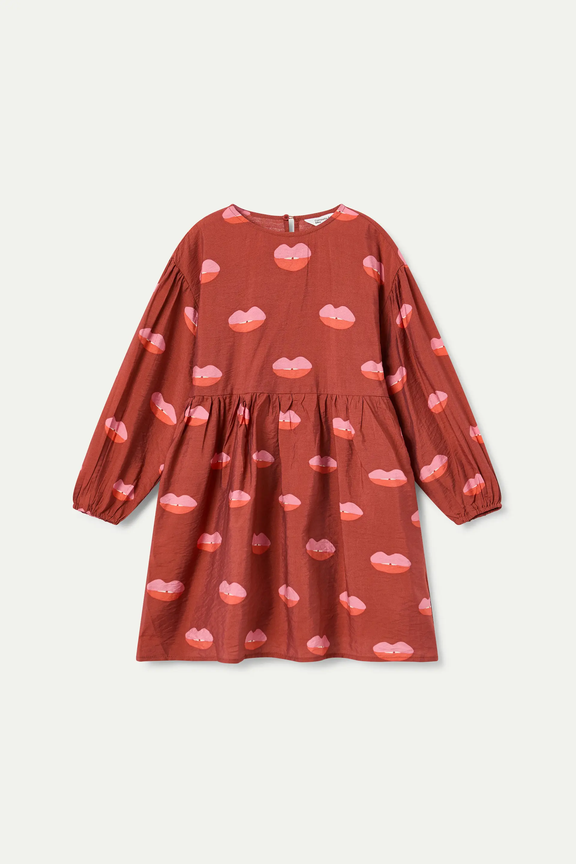 Vestido corto de niña estampado Lips - Image 2