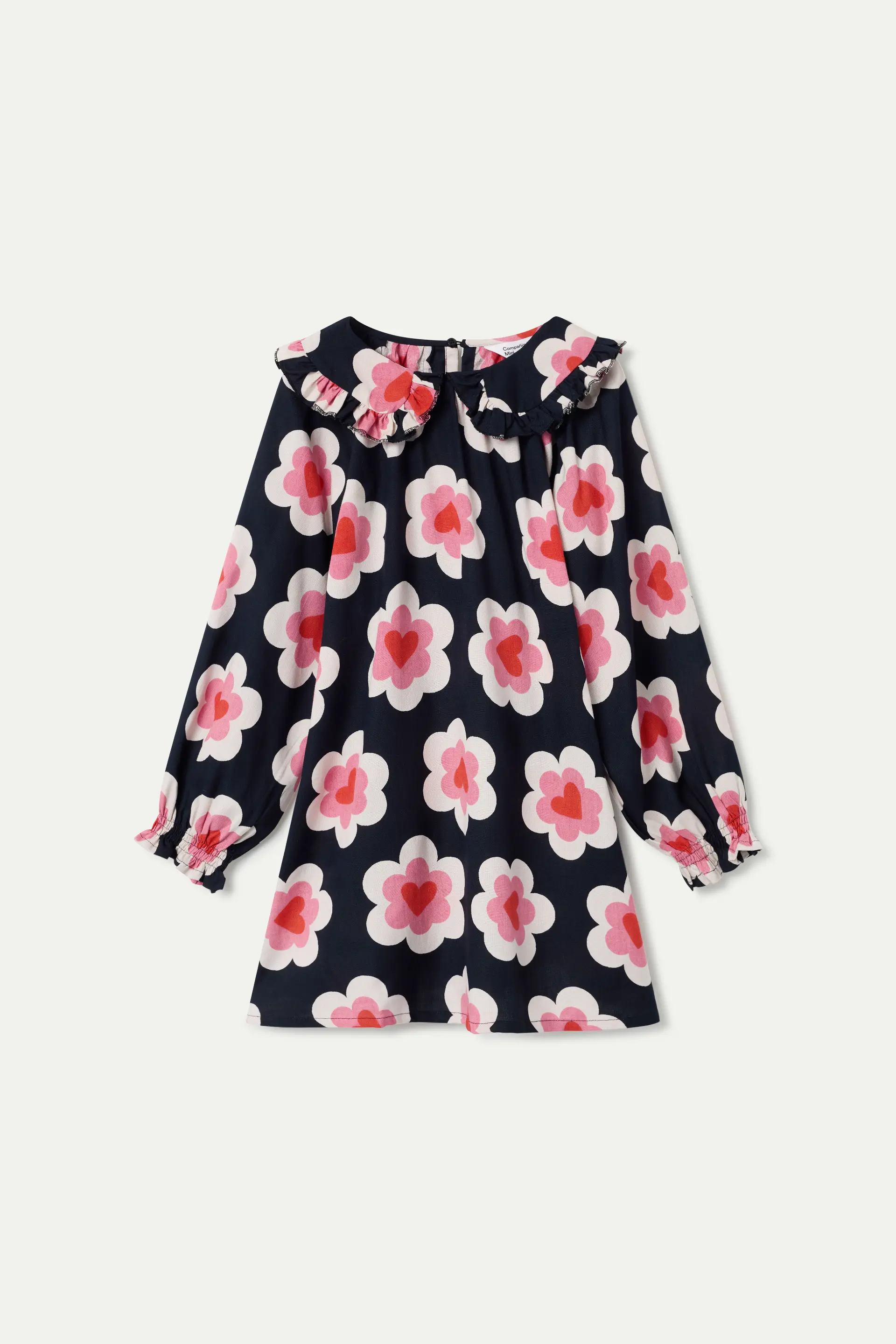 Vestido corto estampado Sweetheart con cuello babero. - Image 2