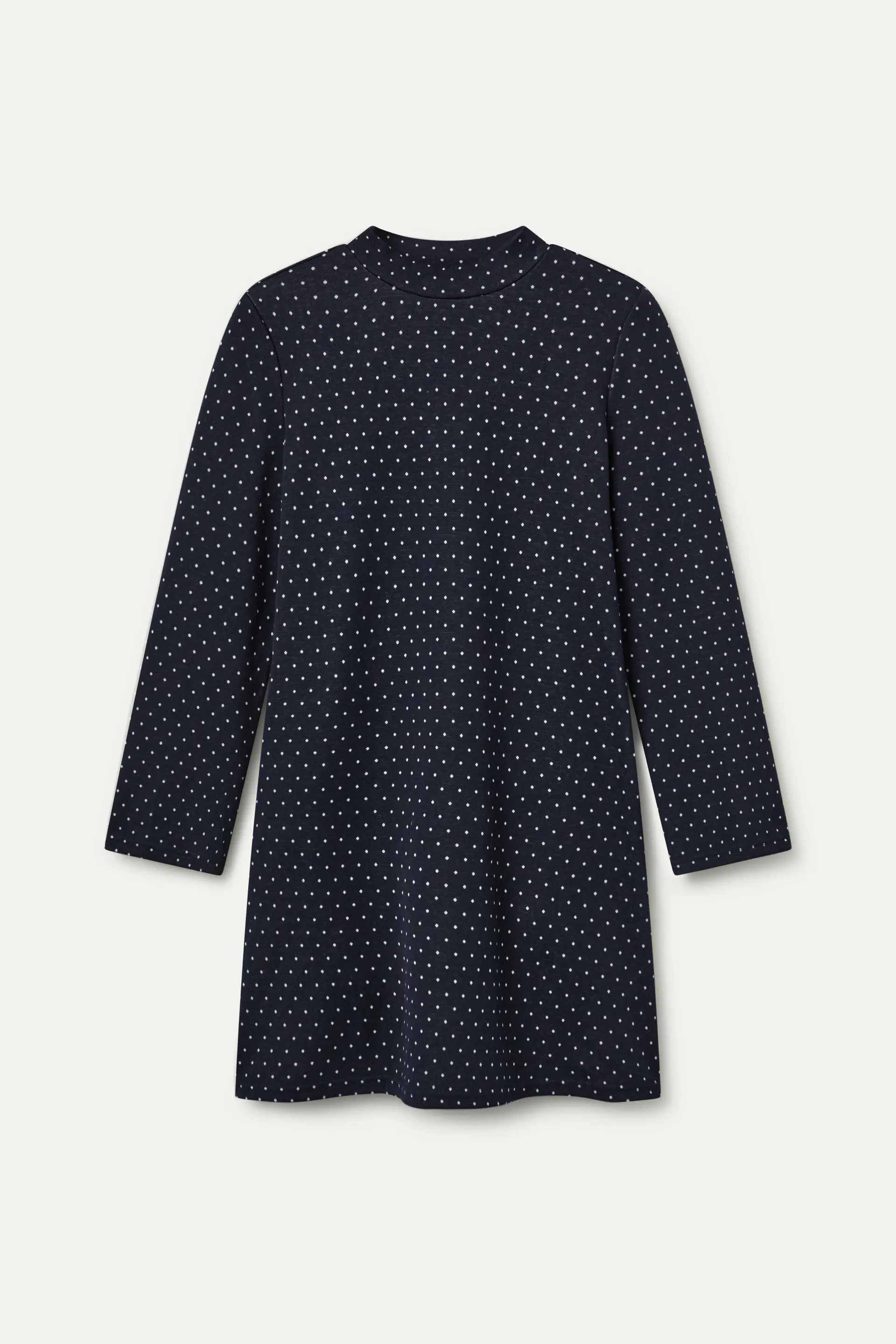 Vestido corto jacquard con estampado Super Mini Dots - Image 2