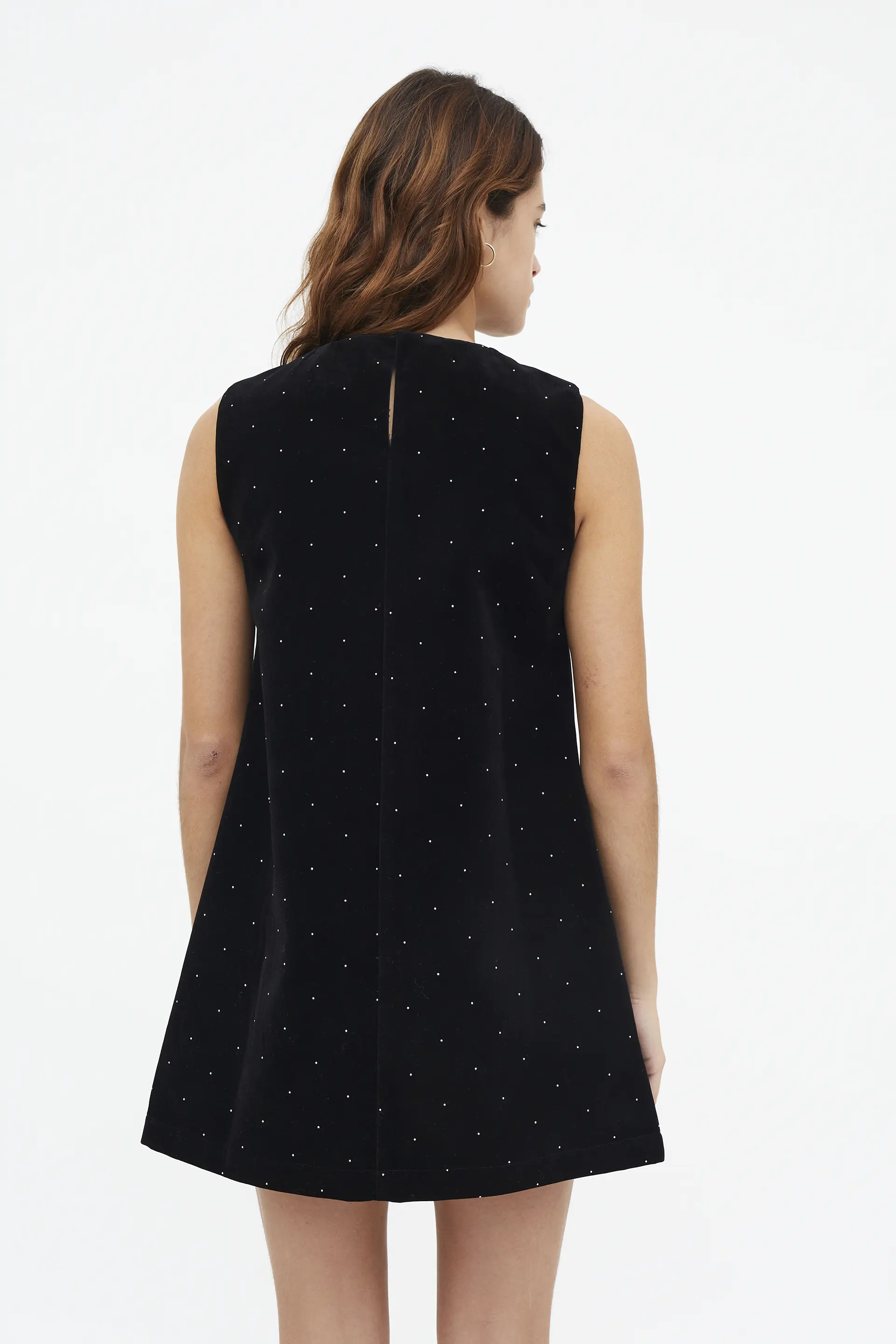 Vestido corto terciopelo negro - Image 3