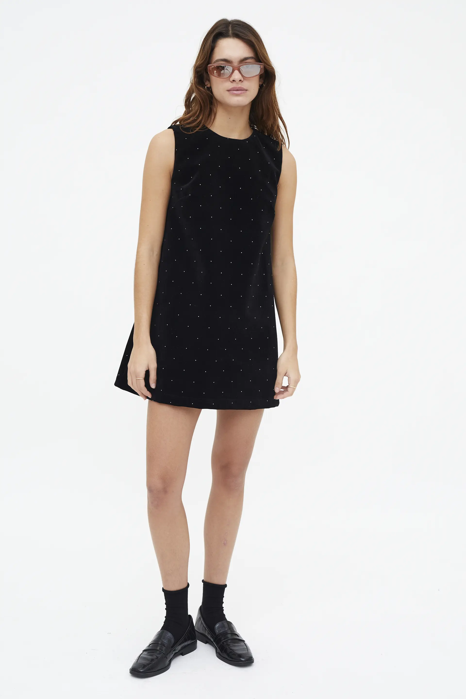 Vestido corto terciopelo negro - Image 5
