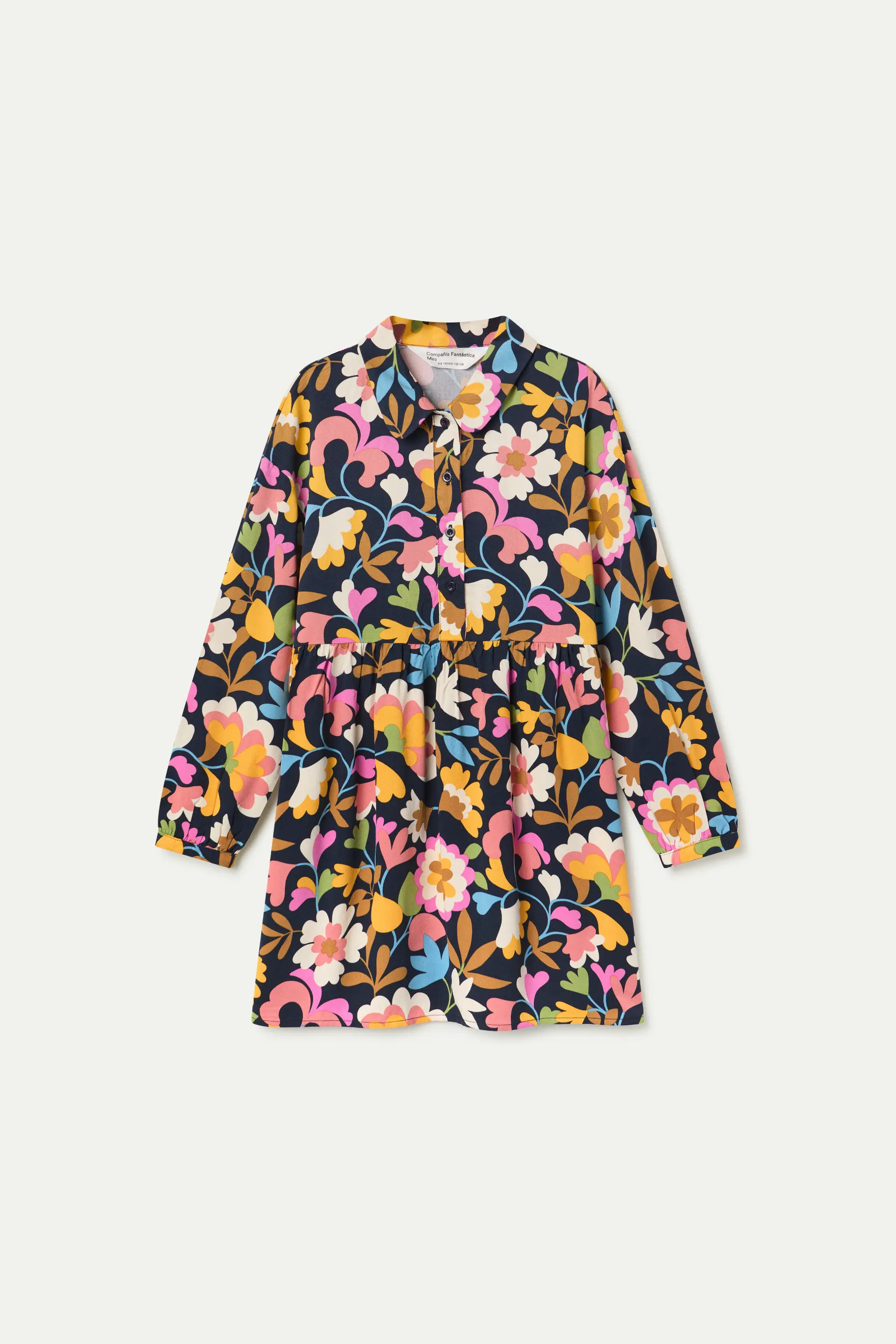 Vestido de niña corto con estampado floral Baboushka - Image 2
