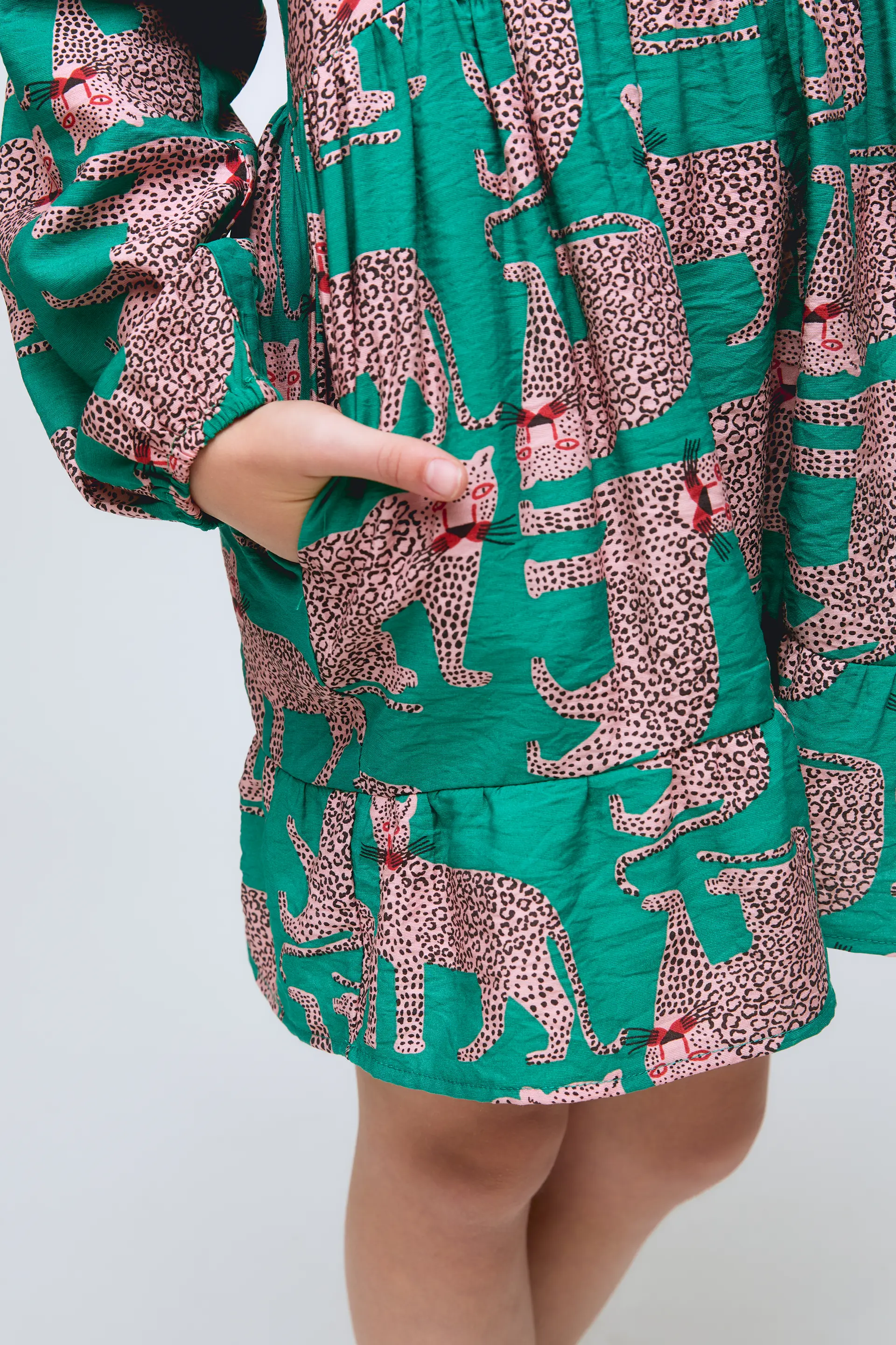 Vestido de niña de manga larga estampado Onca - Image 3