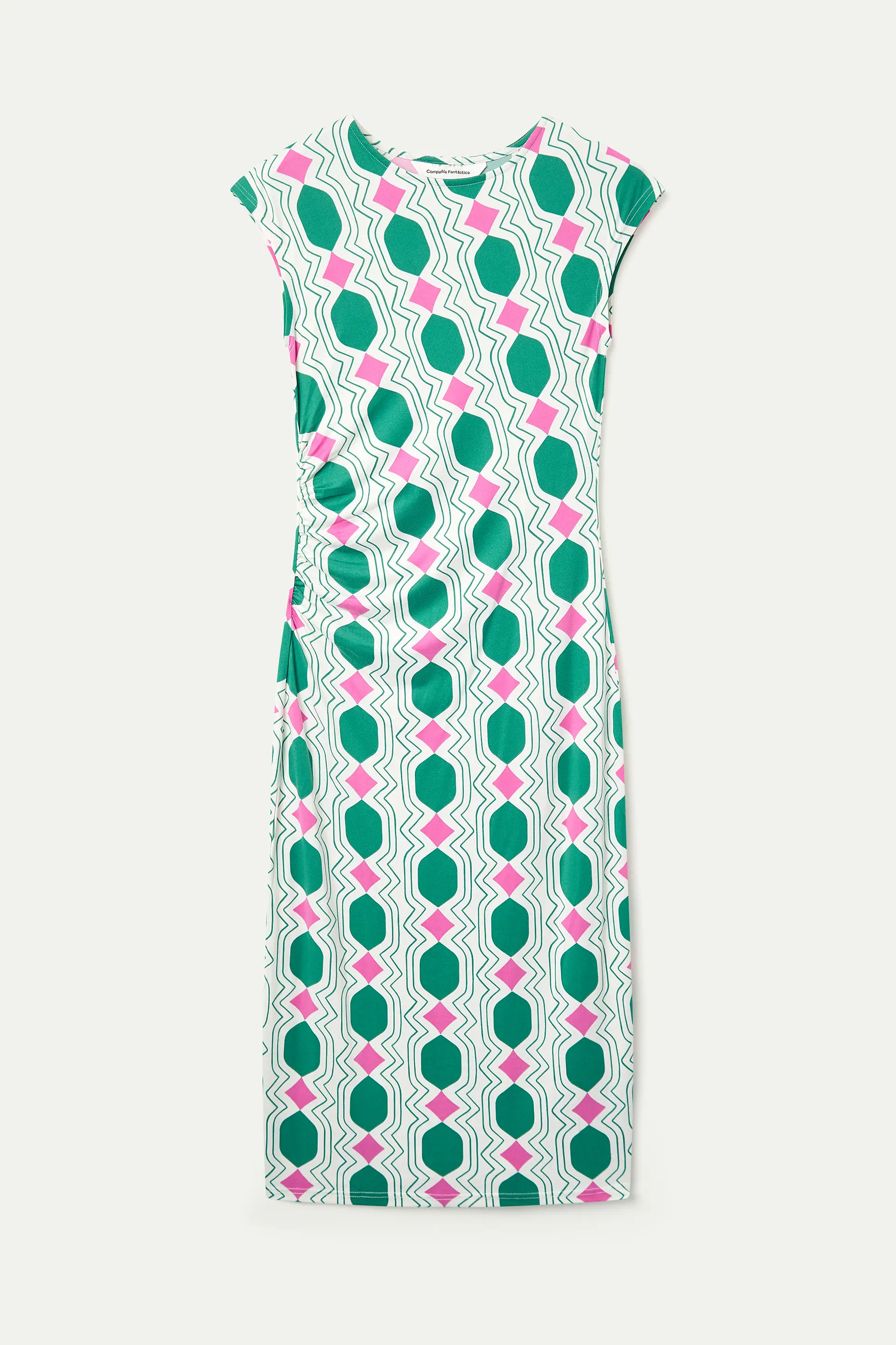 Vestido largo con estampado Geometric - Image 2