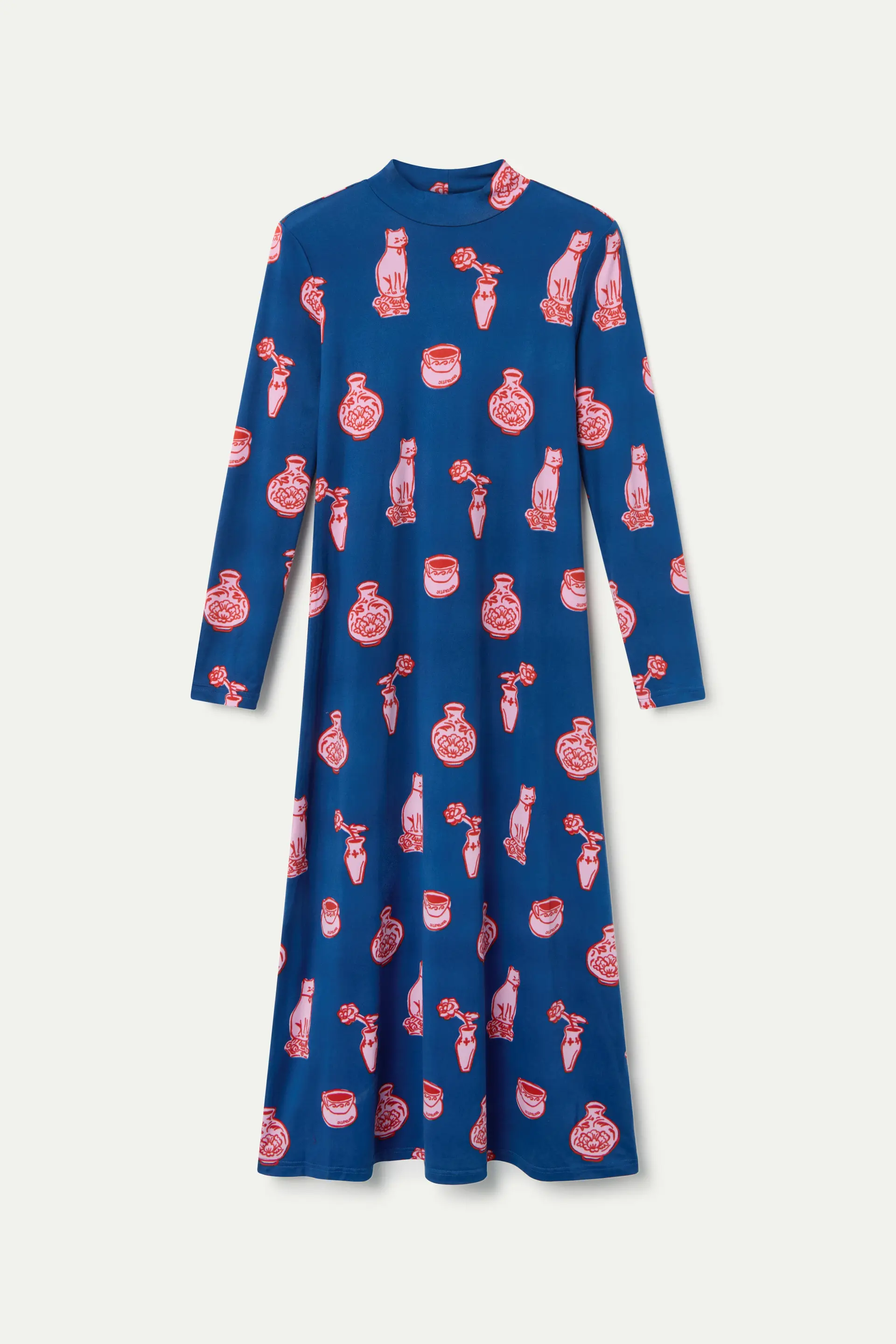 Vestido largo con estampado Porcelain - Image 2