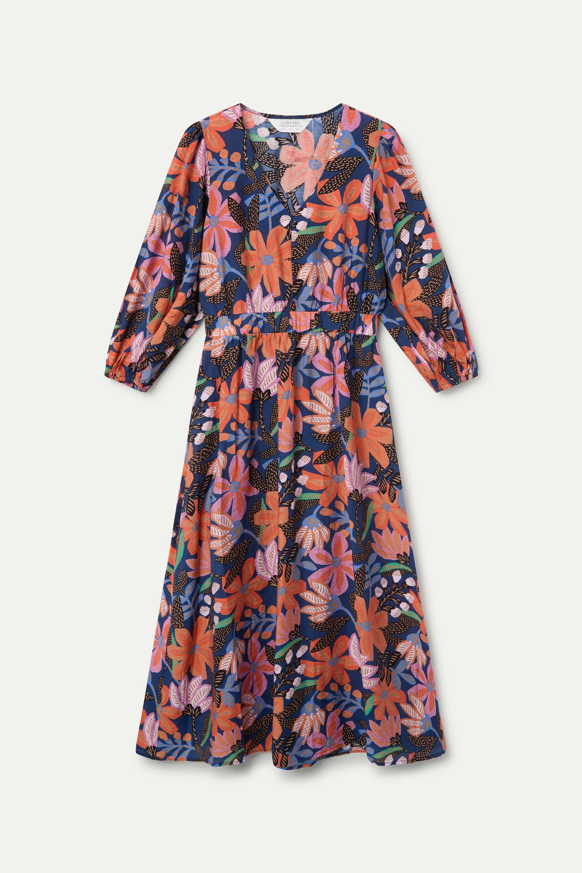 Vestido largo crepé ligero con estampado Tigerlily - Image 2