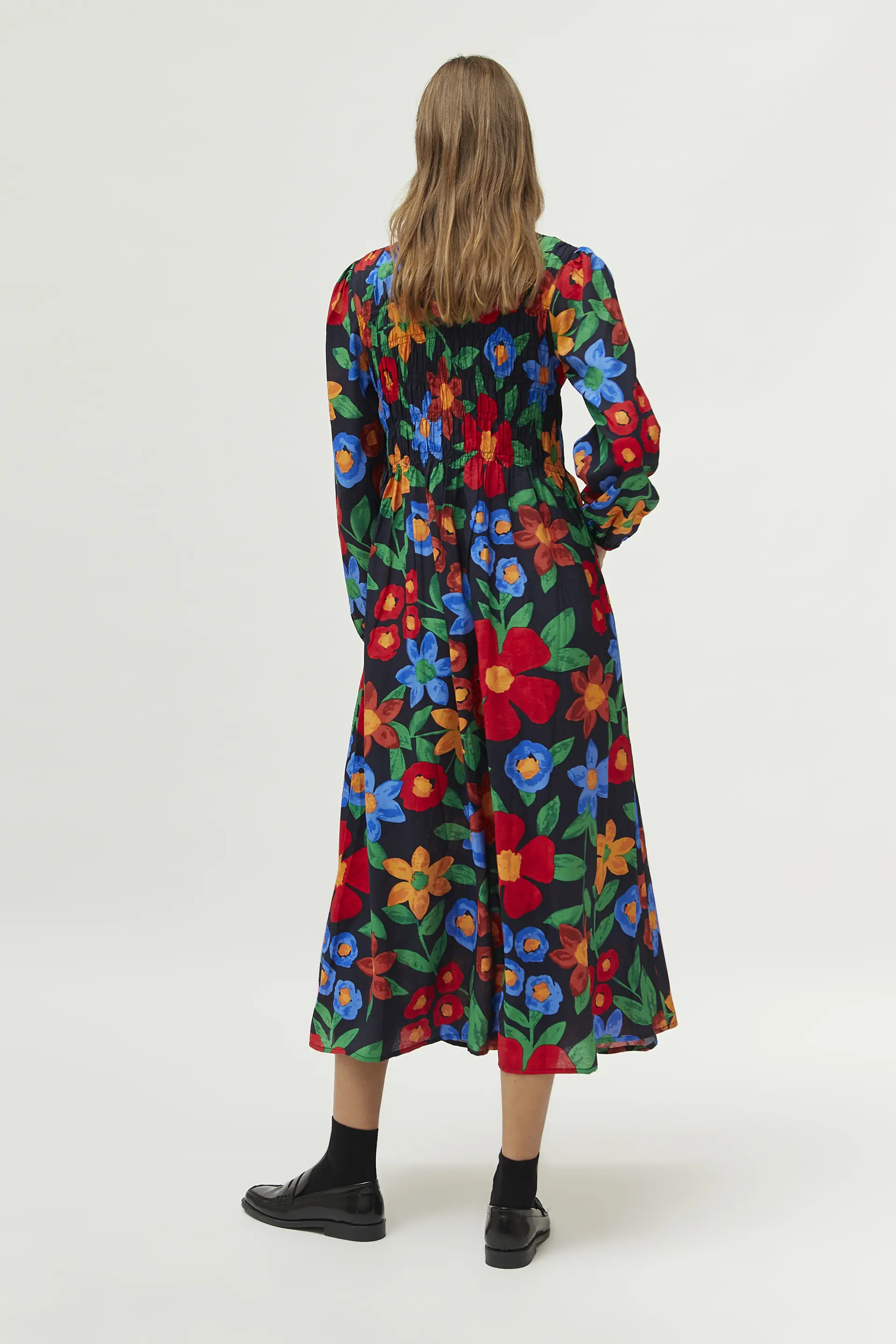 Vestido largo estampado floral multicolor - Image 3