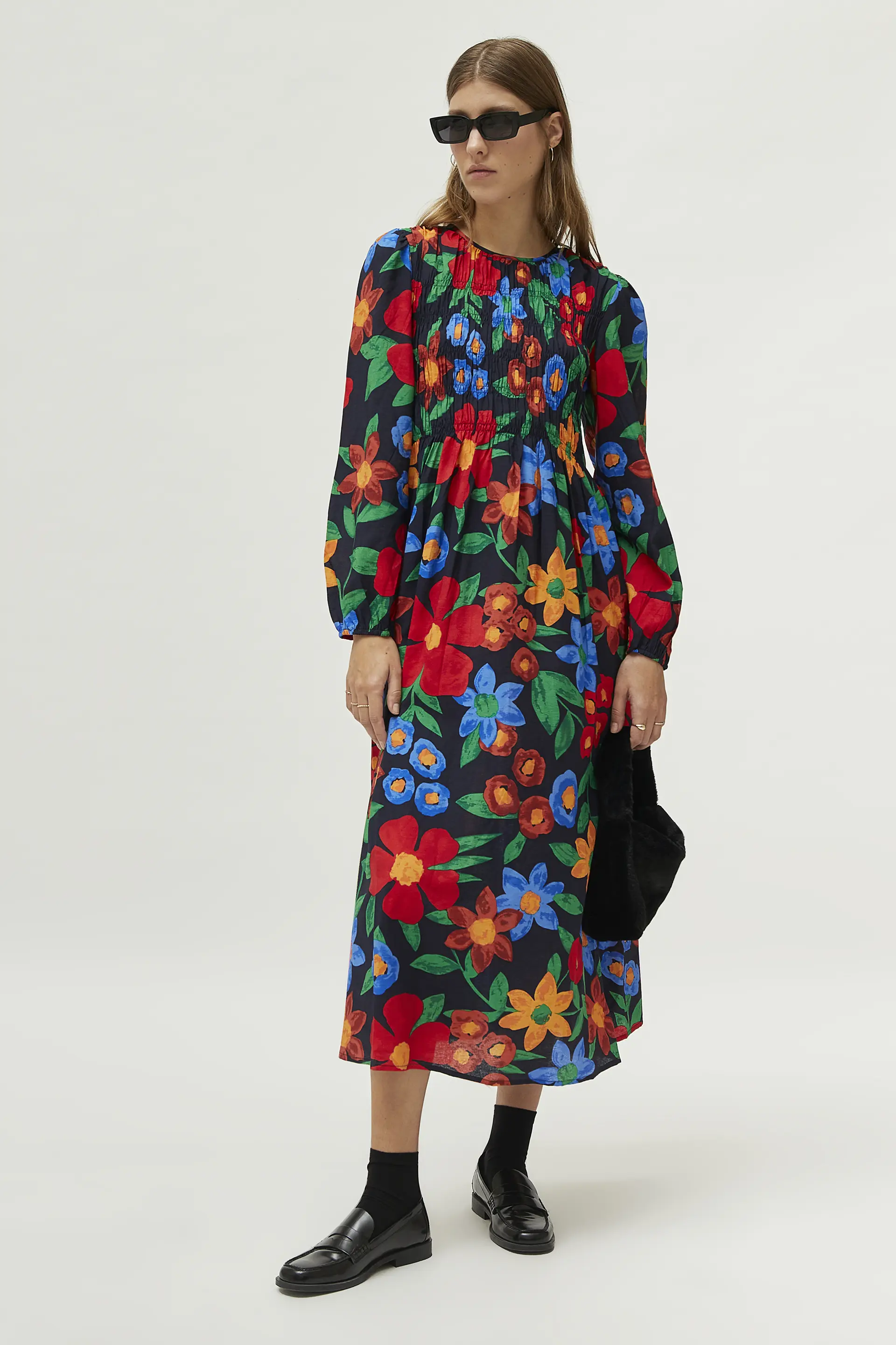 Vestido largo estampado floral multicolor - Image 4