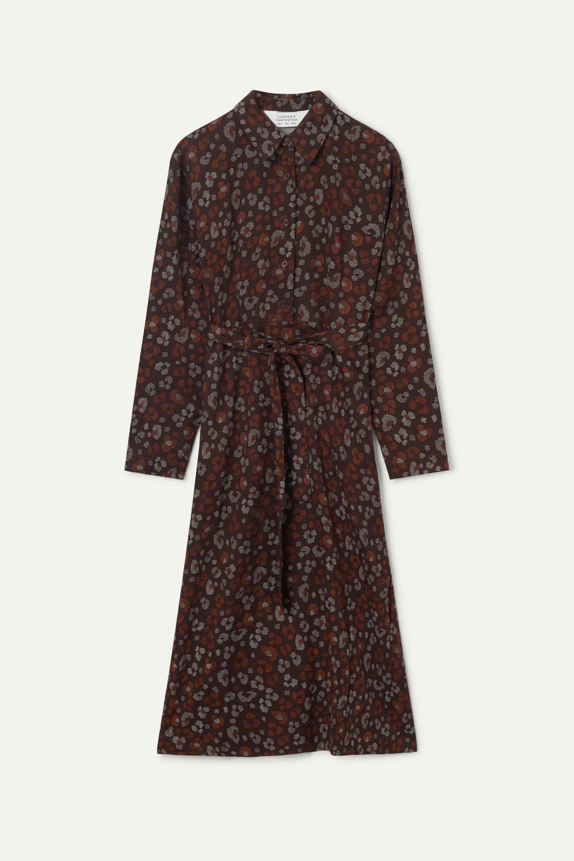 Vestido midi camisero estampado animal Amur - Image 2