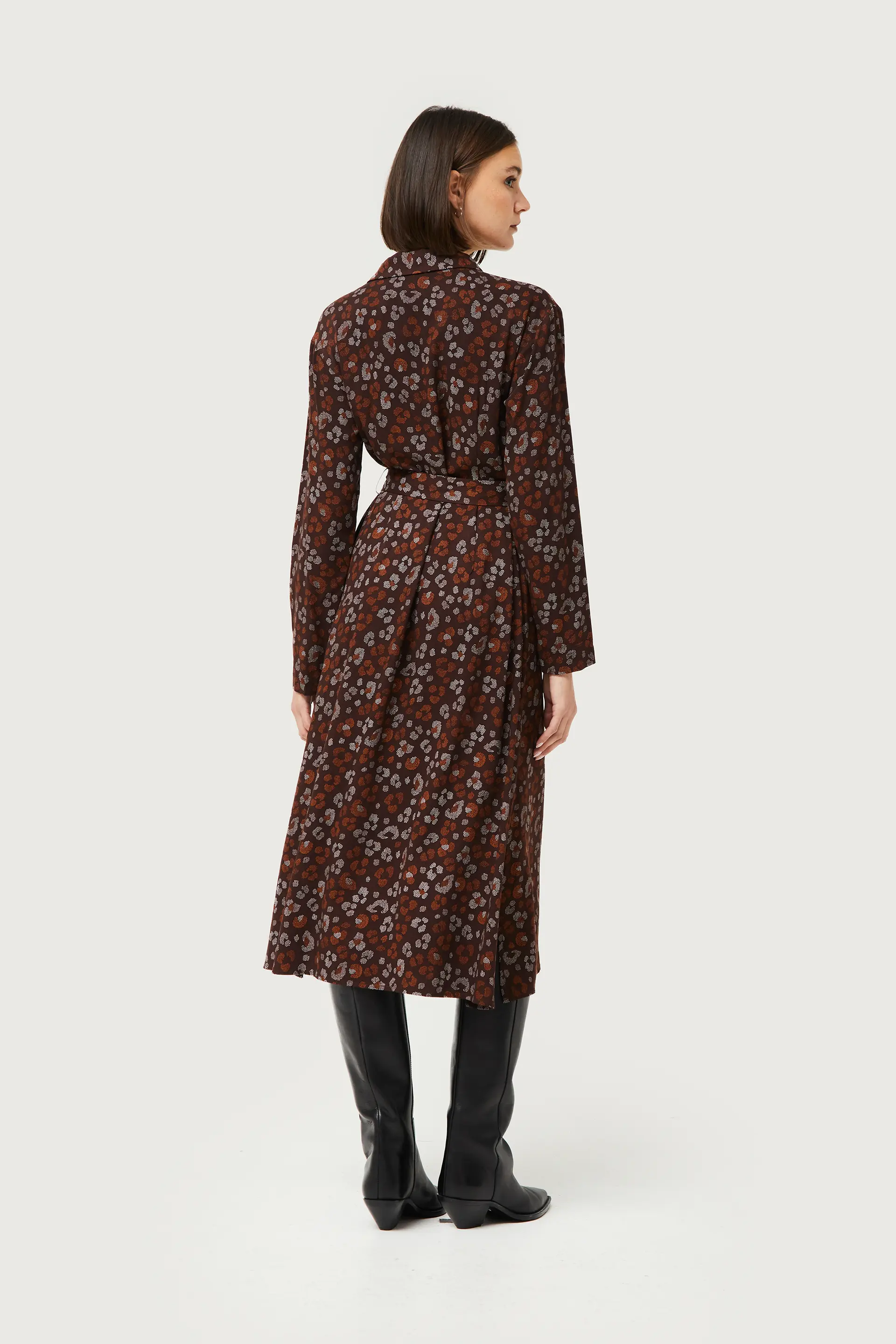 Vestido midi camisero estampado animal Amur - Image 6