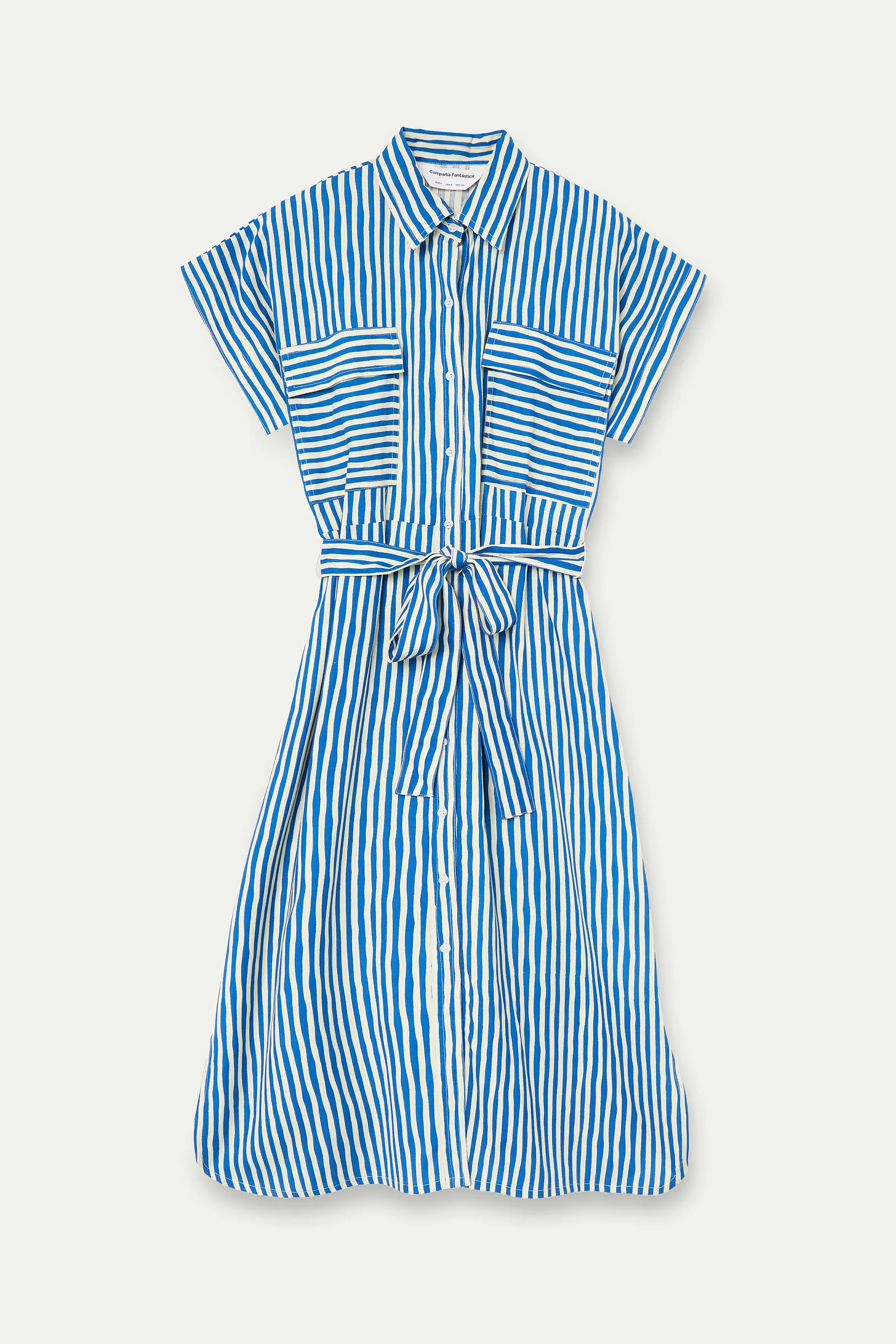 Vestido midi con estampado Lavagna Blue - Image 2