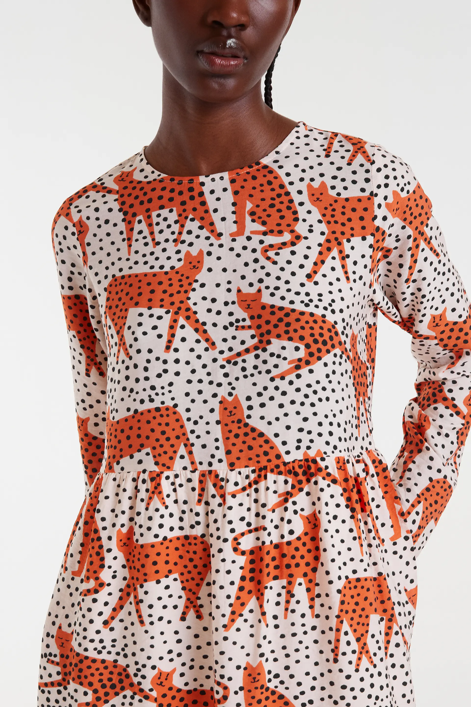 Vestido midi con estampado Tano - Image 4