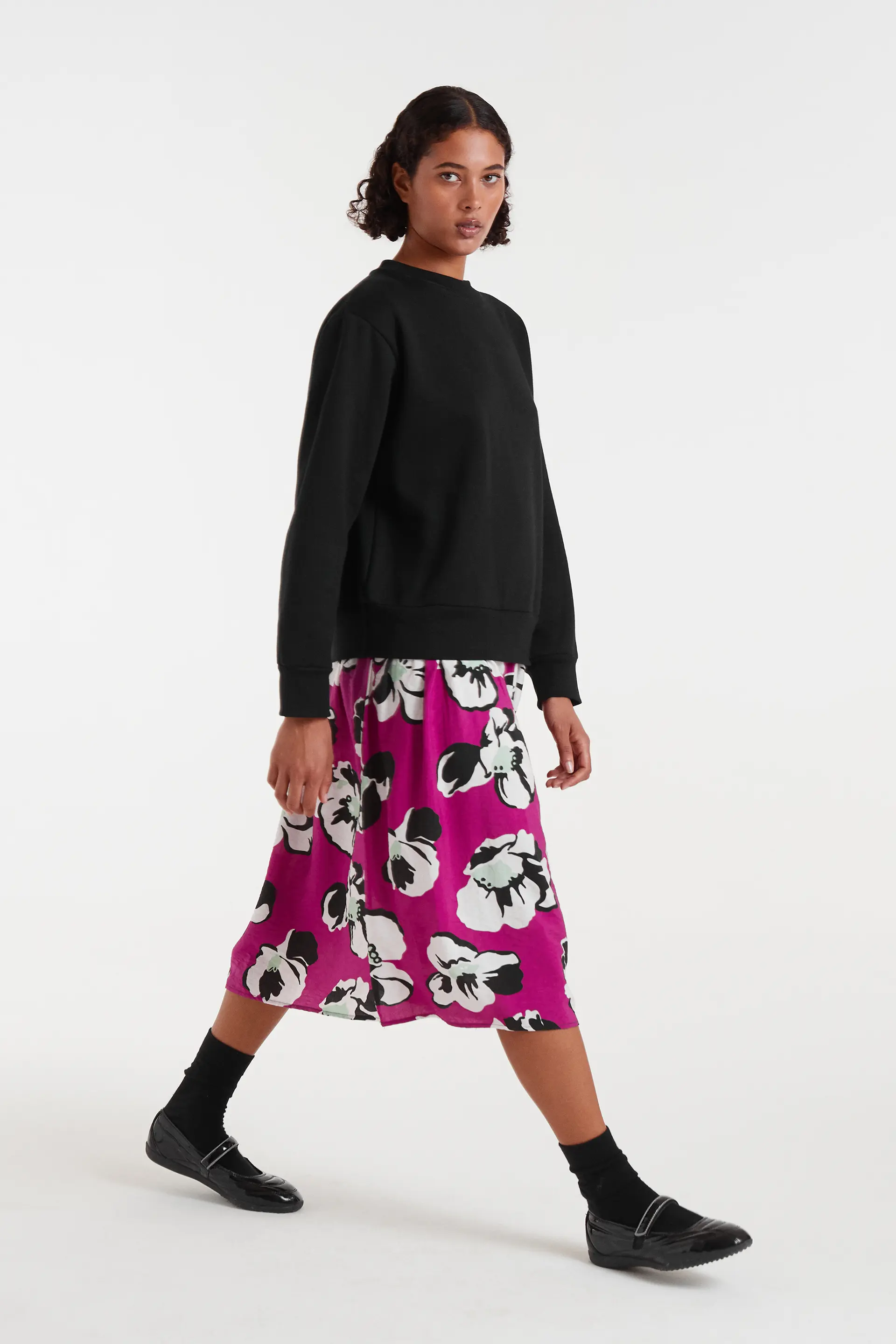 Vestido midi con estampado Vivid Viola - Image 5