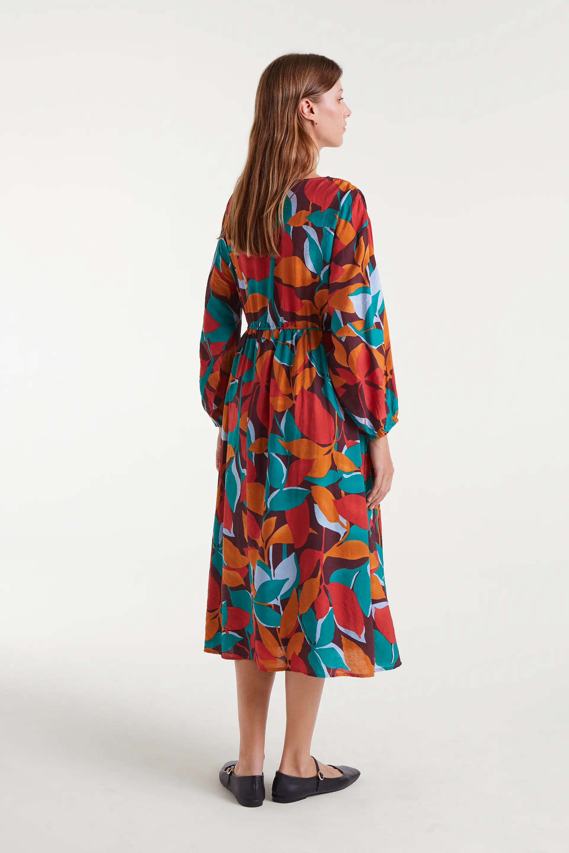 Vestido midi crepé ligero con estampado Ponziana - Image 3