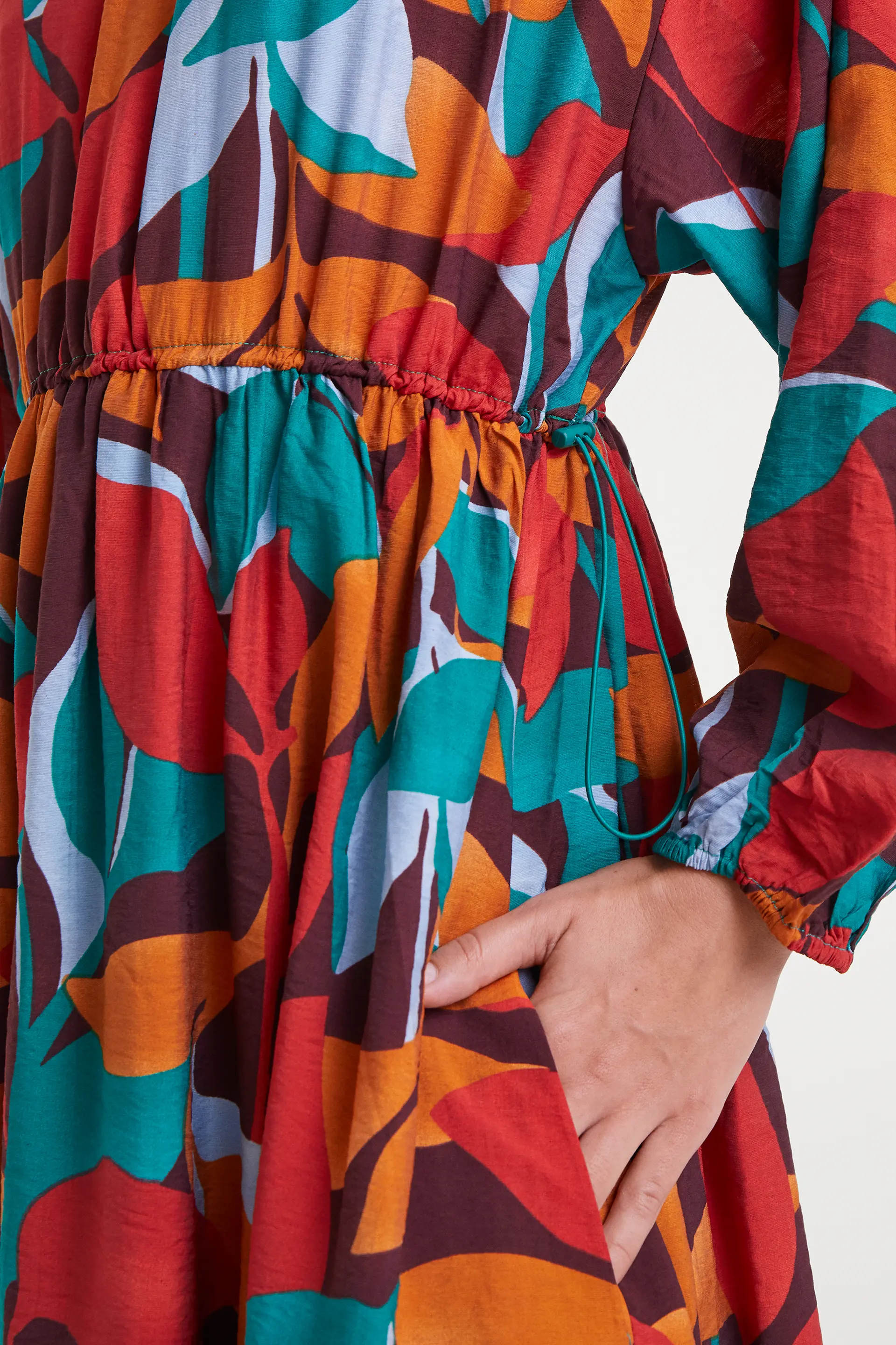 Vestido midi crepé ligero con estampado Ponziana - Image 4