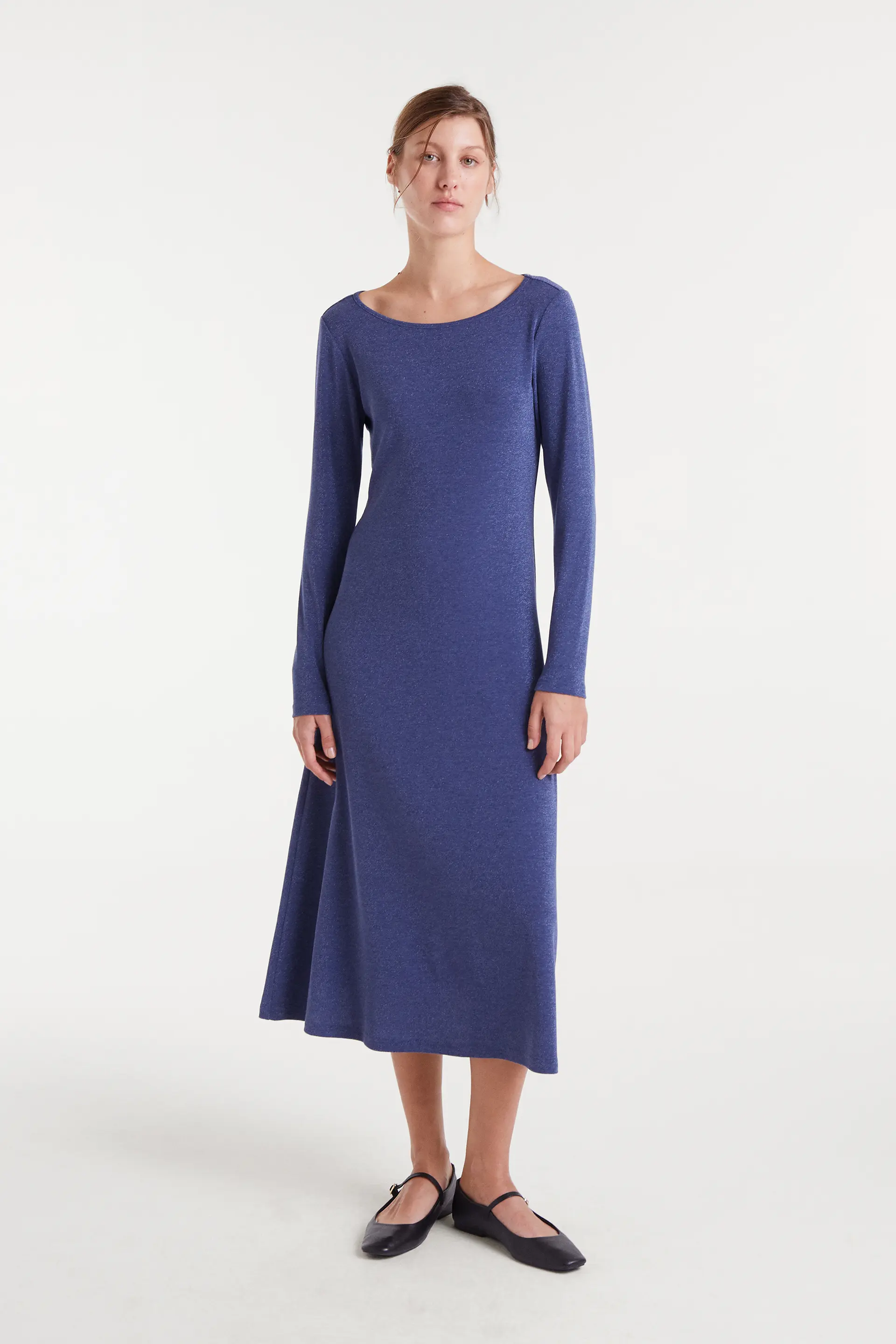 Vestido midi navy blue